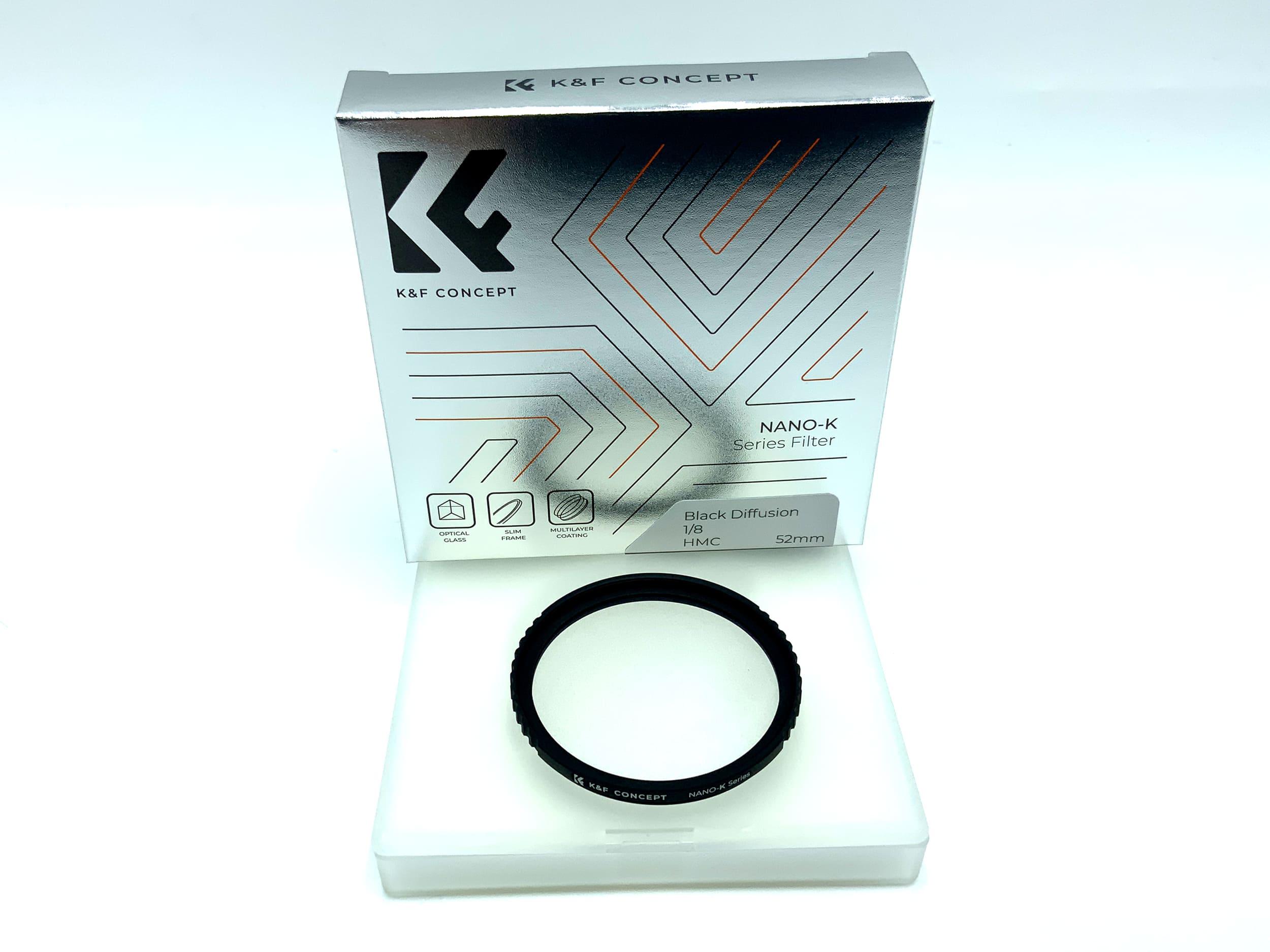 K&F Concept Black Diffusion 1/8 Nano-K HMC in OVP Filter 52mm Kreisförmig