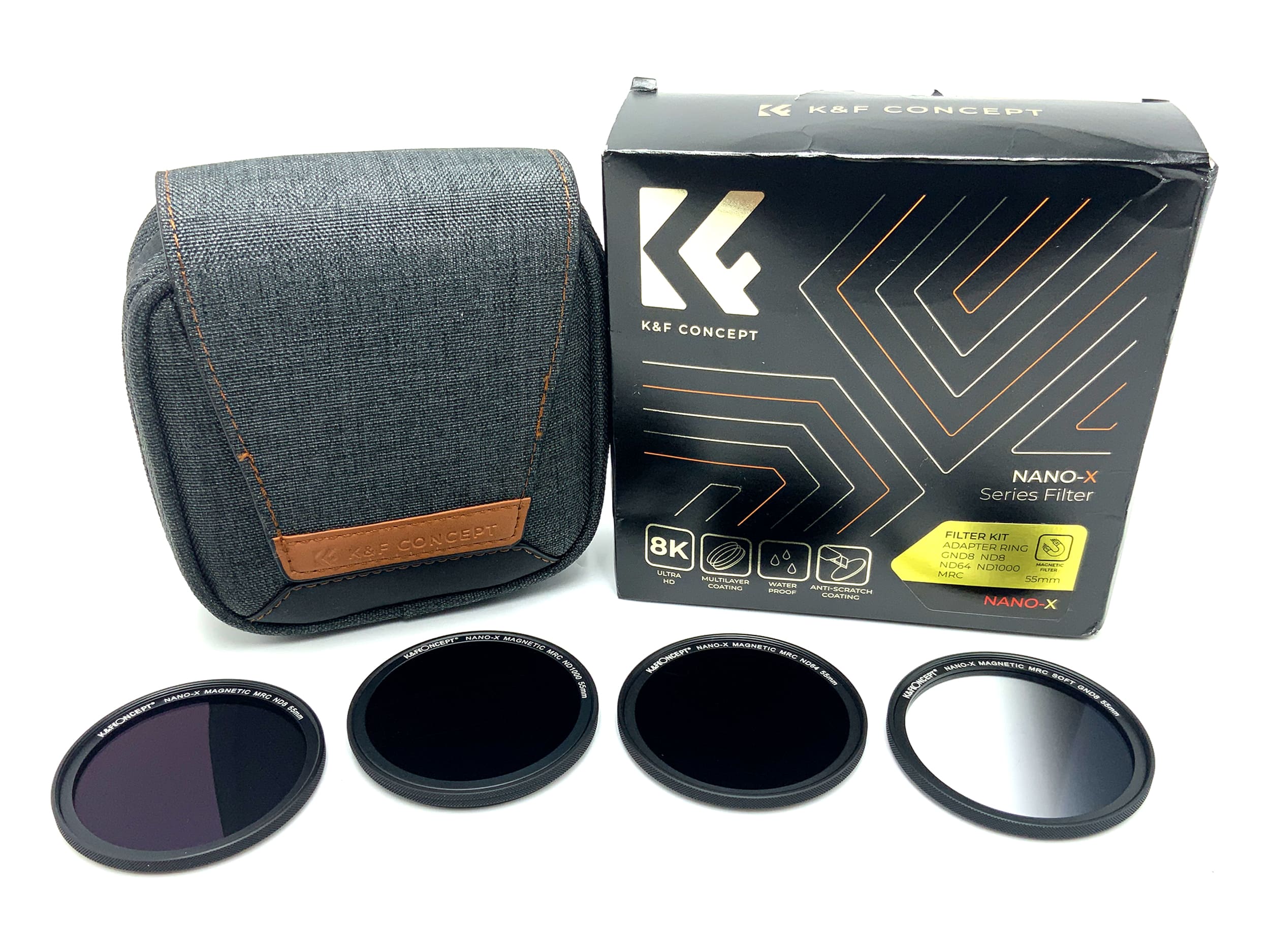 K&F Concept Filter Kit Nano-X MRC Magnetic Adapter Ring GND8/ND8/64/1000 55mm