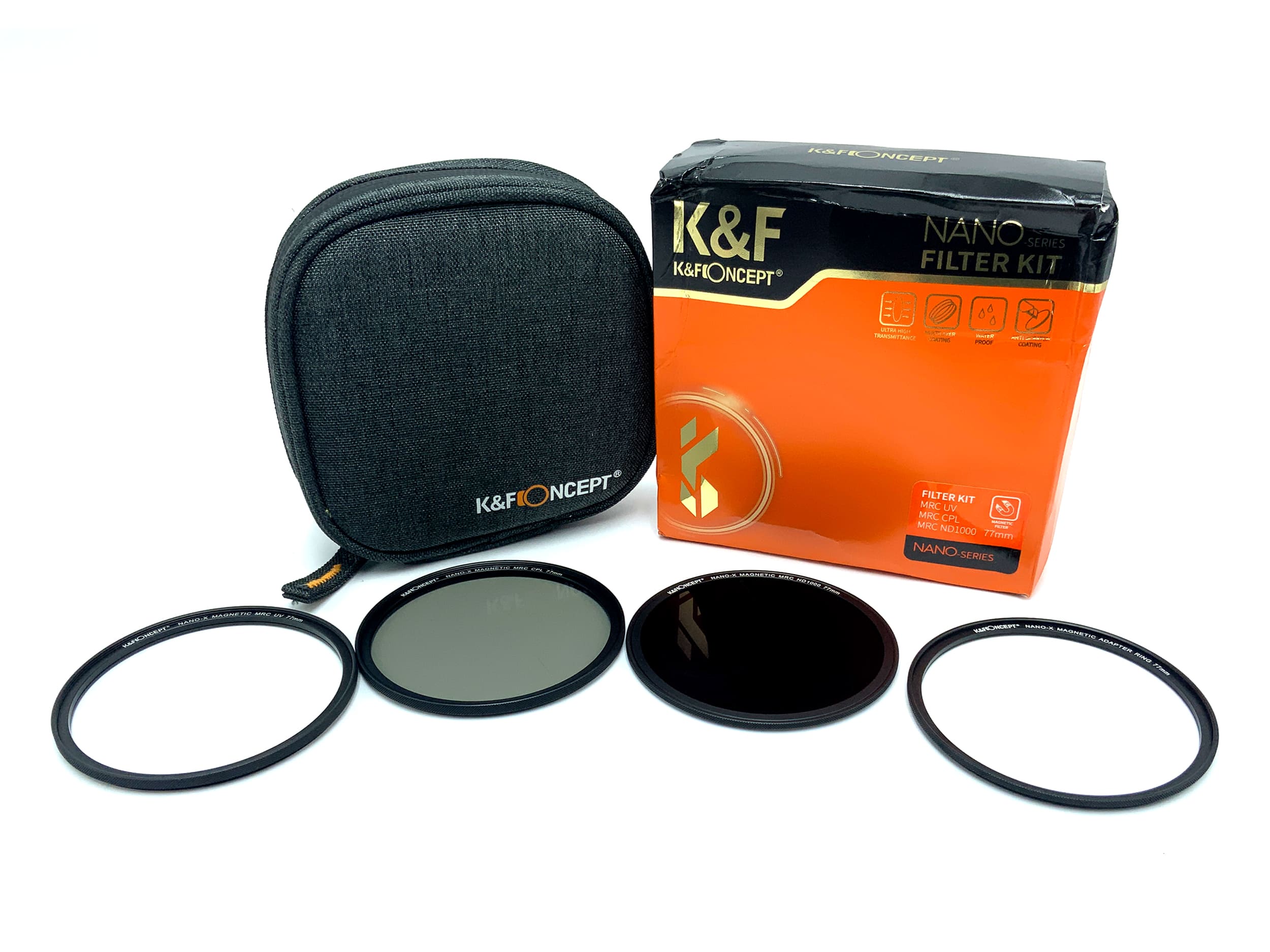 K&F Concept Filter Kit Nano-X Magnetik MRC UV/CPL/ND1000 in OVP Filter 77mm