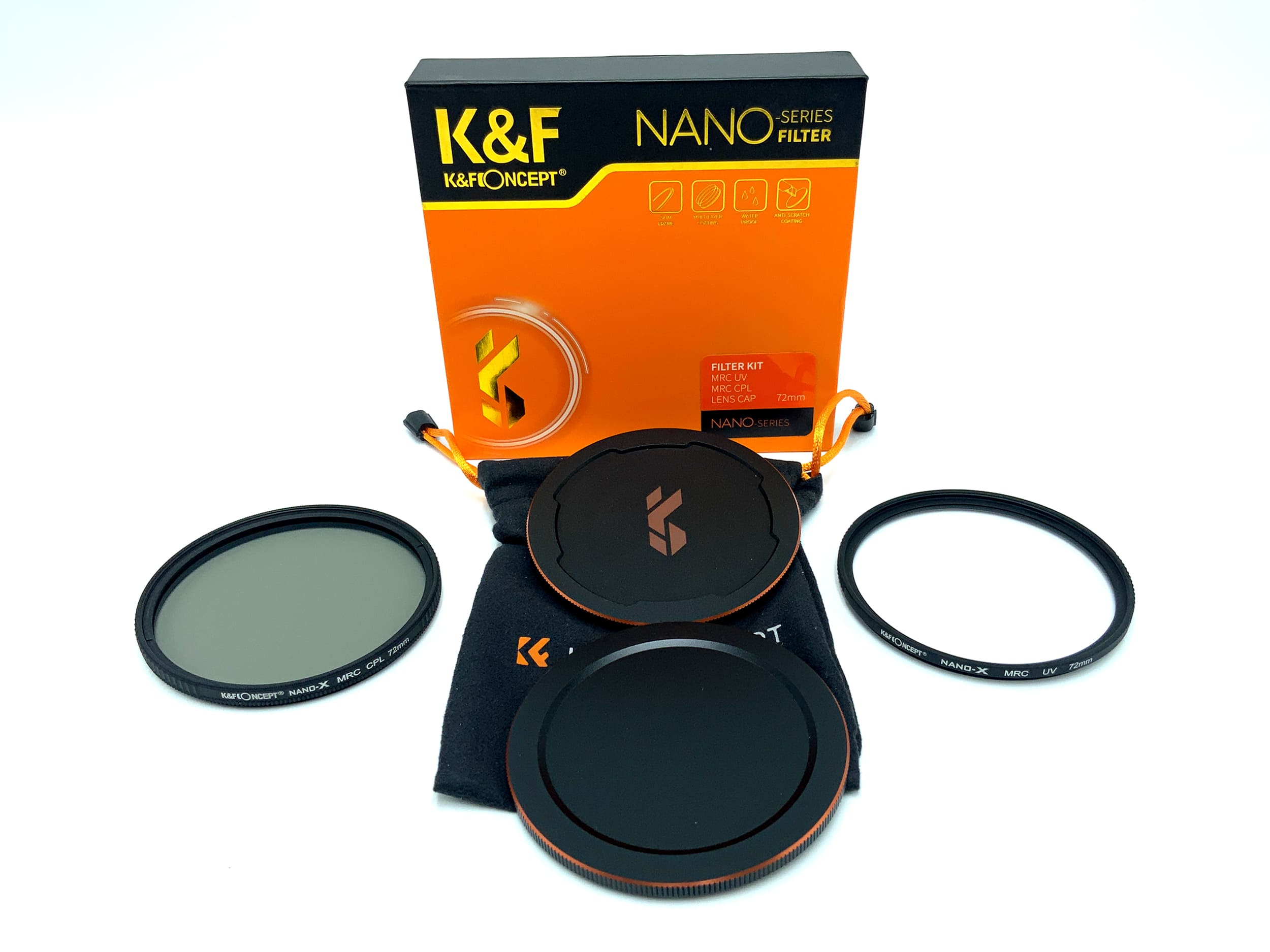 K&F Concept Filter Kit Nano-X MRC UV/CPL+Lens Cap in OVP Filter 72mm Kreisförmig