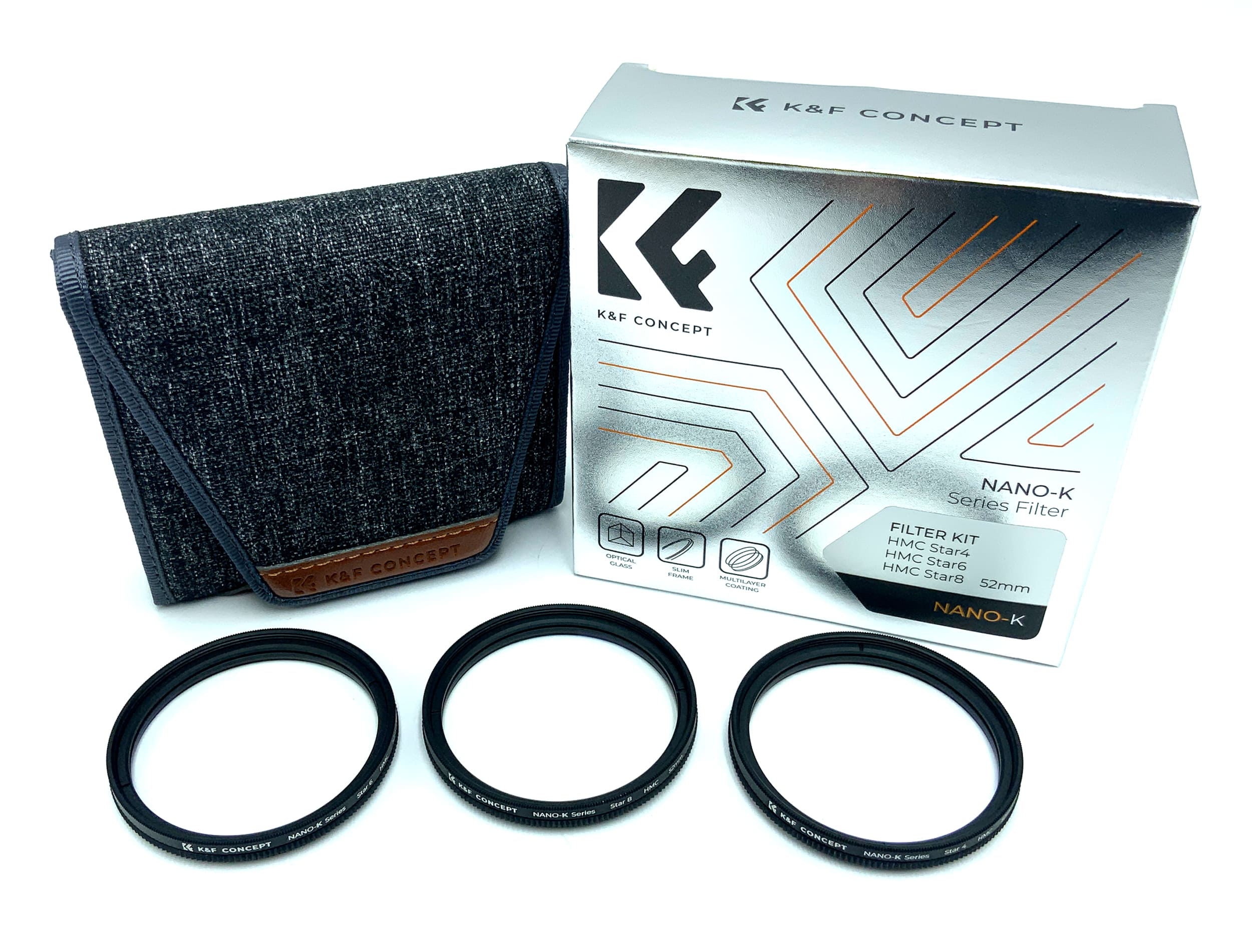 K&F Concept Filter Kit Nano-K HMC Sternfilter Star4/6/8 in OVP 52mm Kreisförmig