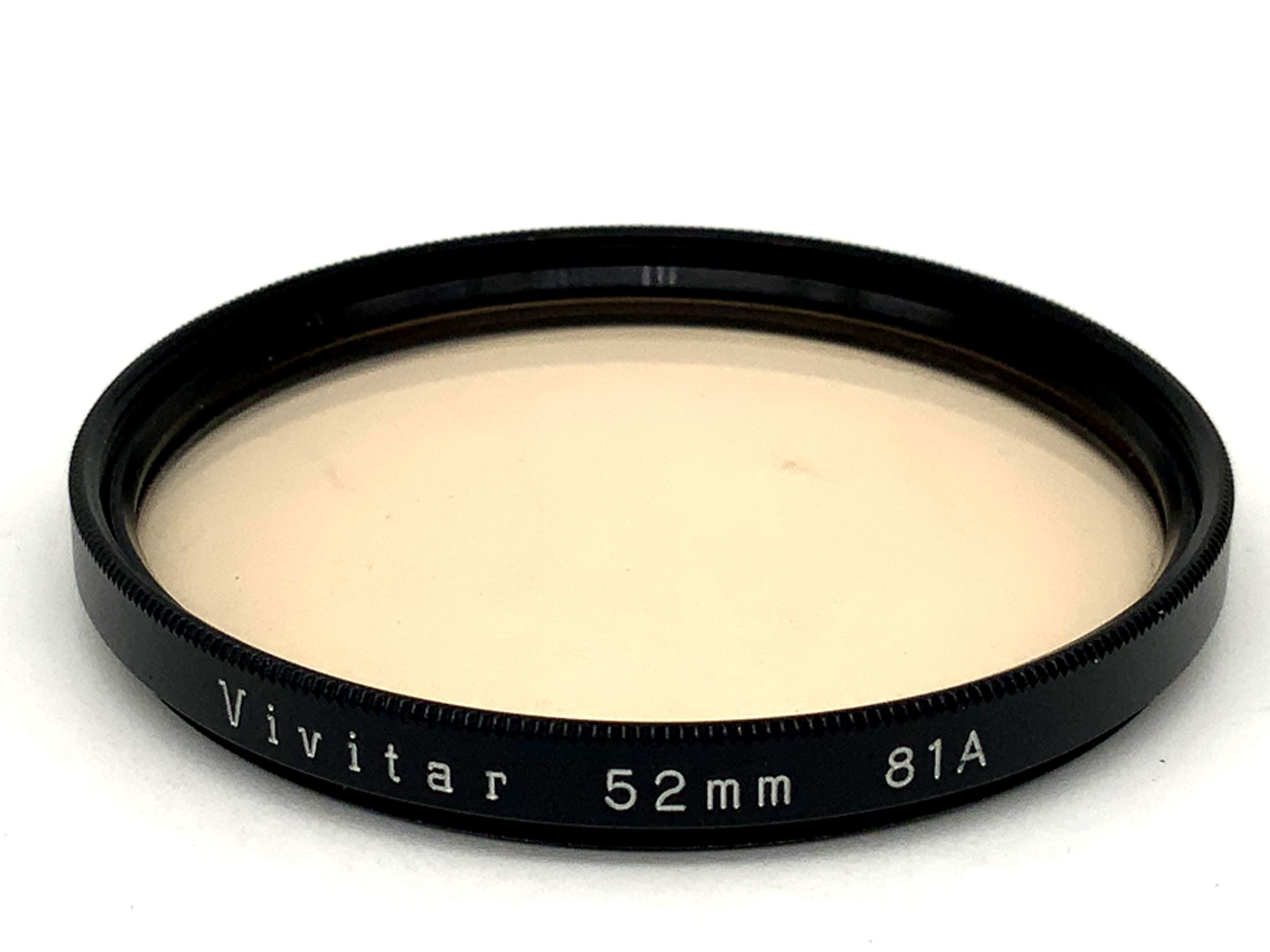 Filtre correcteur Vivitar 81A, filetage circulaire de 52 mm