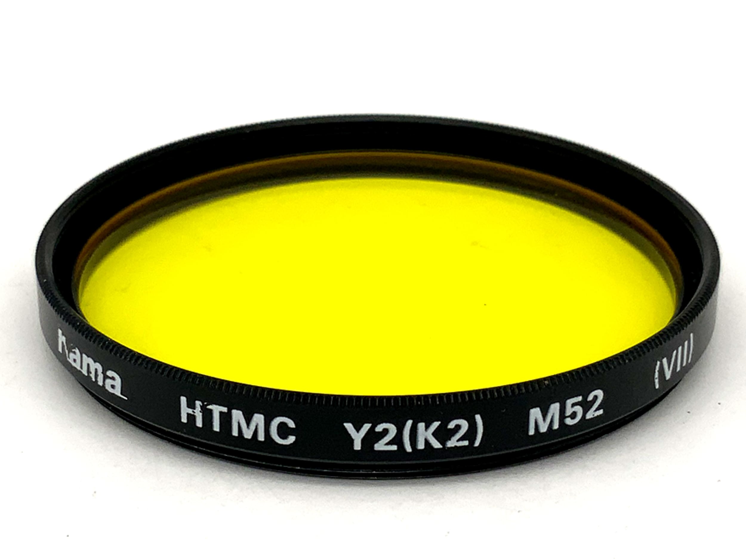 Filtre de couleur jaune Hama HTMC Y2(K2) M52 (VII), circulaire de 52 mm