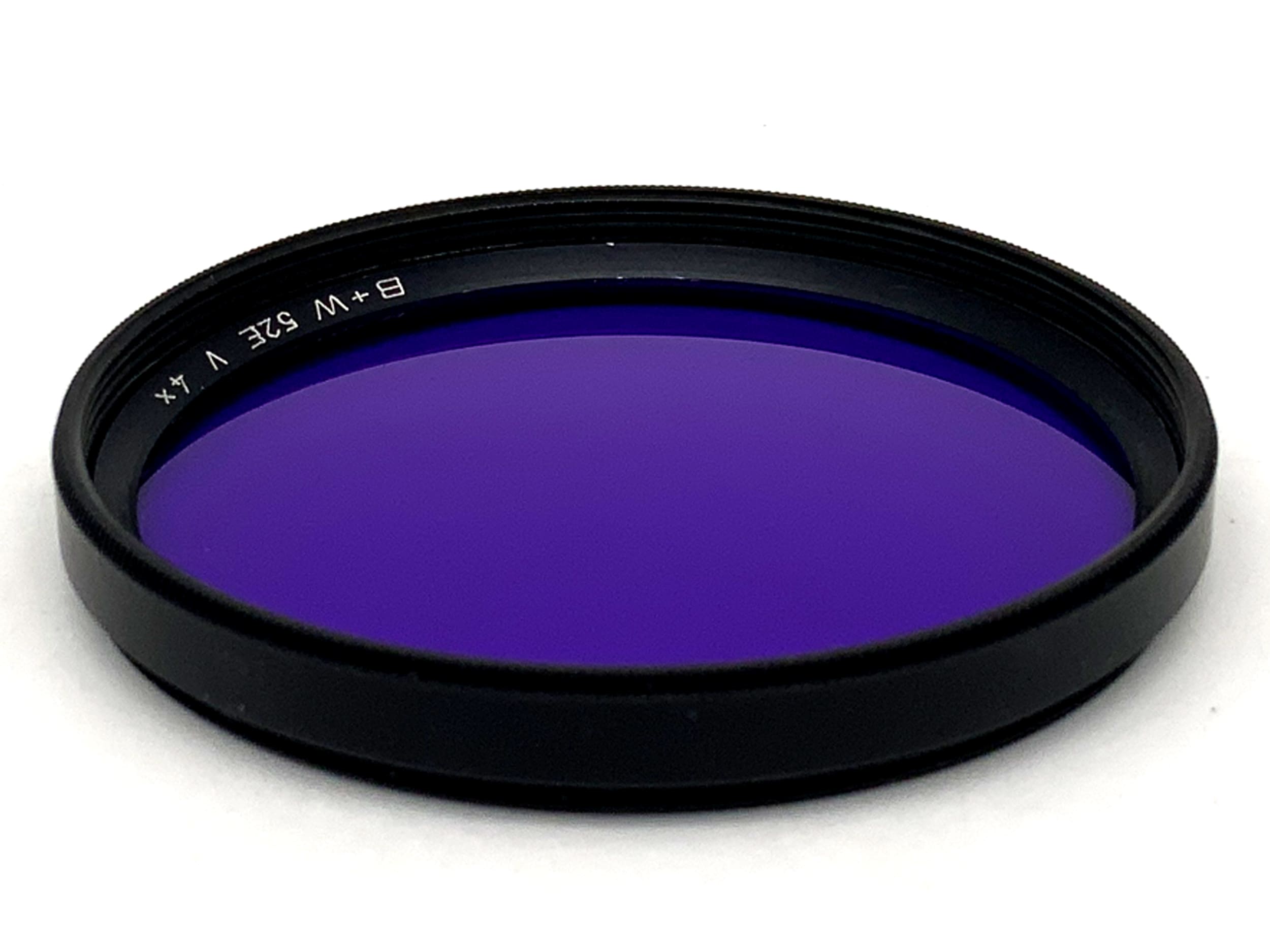 Filtre de couleur B+W violet/violet V 4x, filetage circulaire de 52 mm