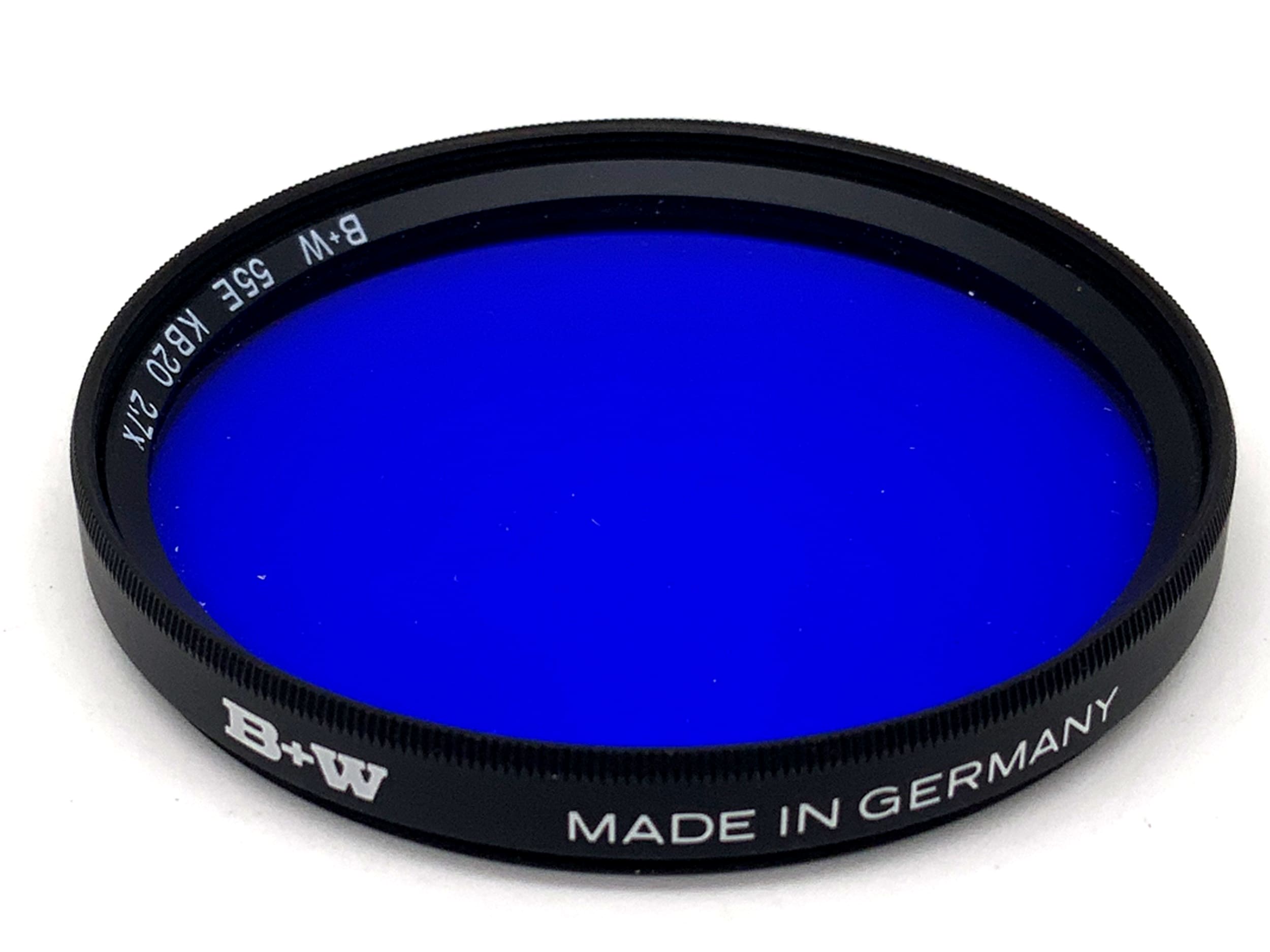 Filtre bleu B+W 55E KB20, grossissement 2,7x, filetage circulaire de 55 mm
