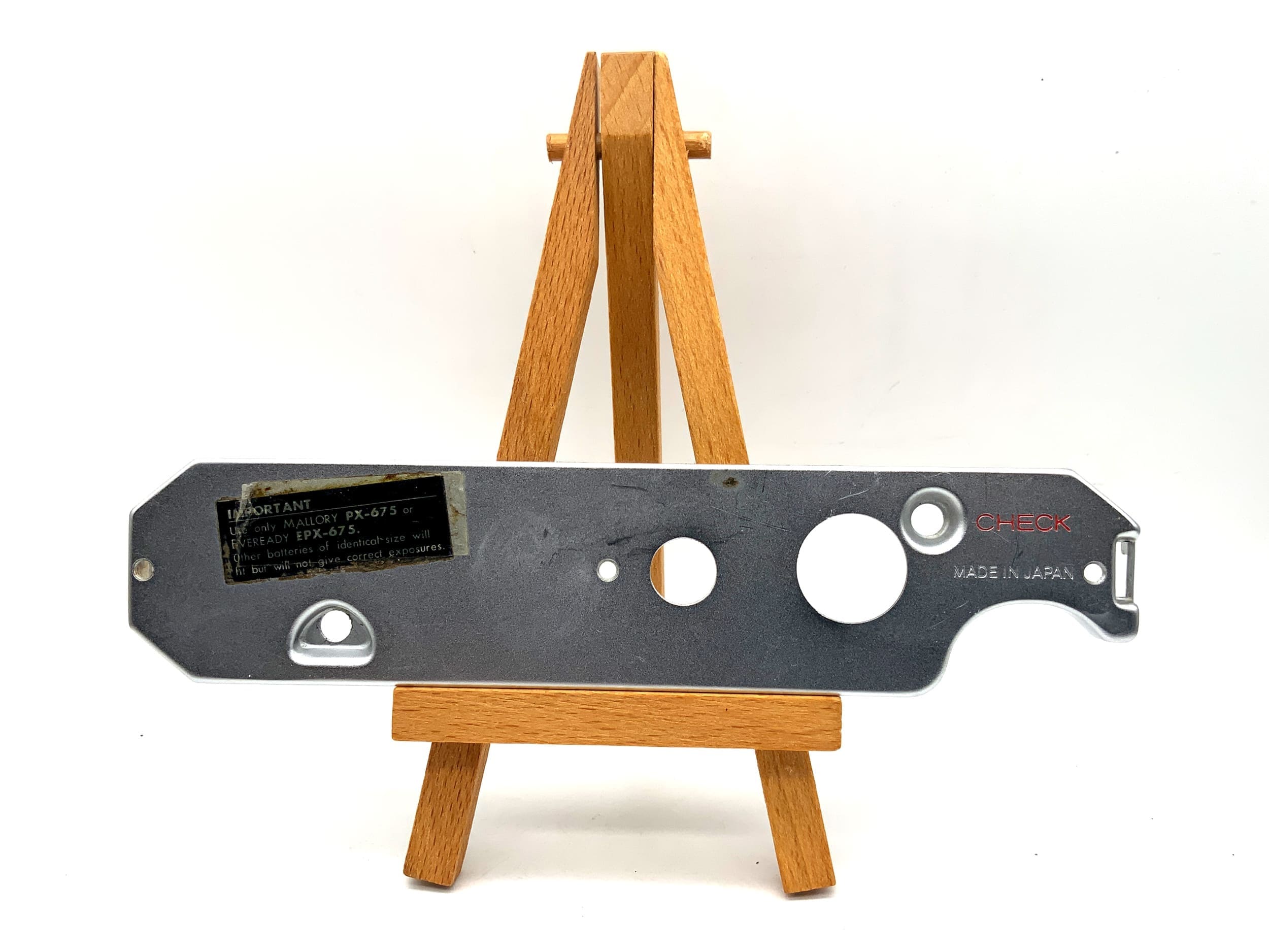 Plaque de base argentée Konica Autoreflex T