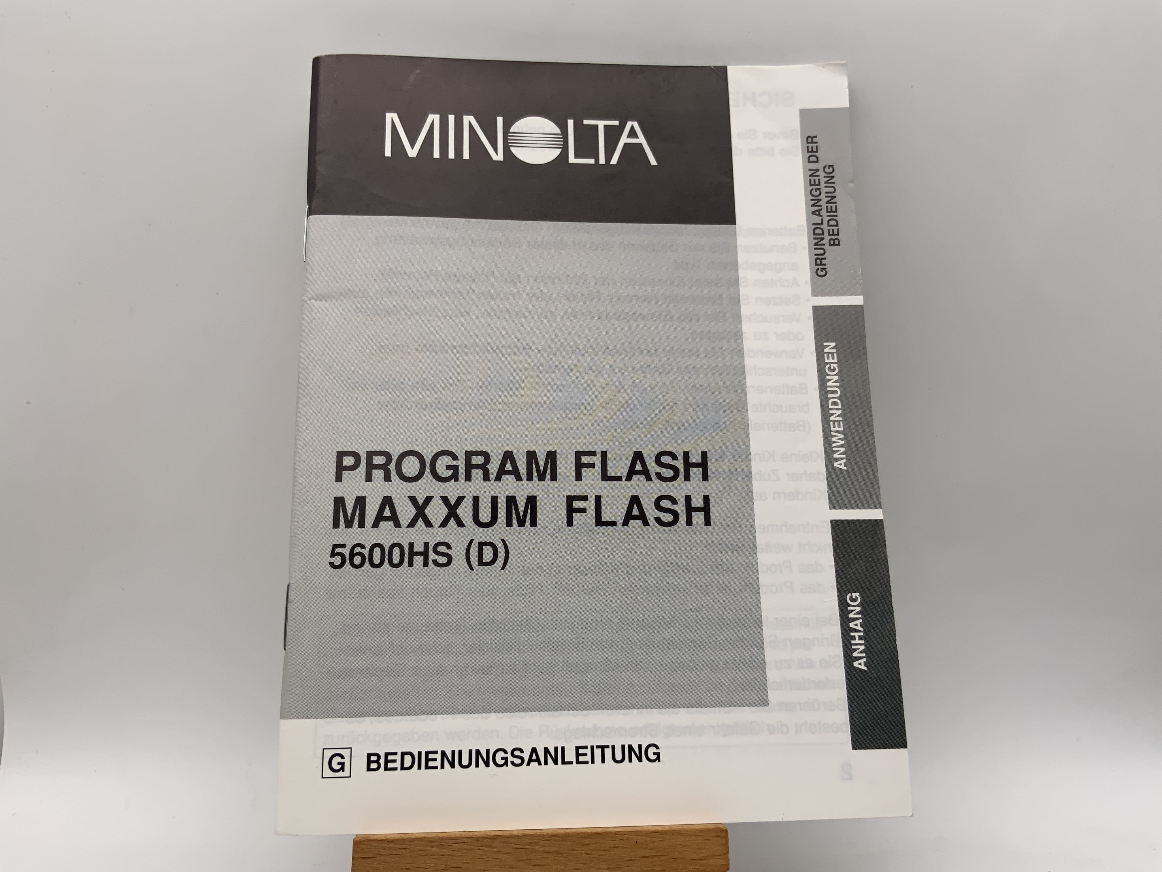 Minolta Program Flash MAXXUM Flash 5600HS (D) Bedienungsanleitung Deutsch