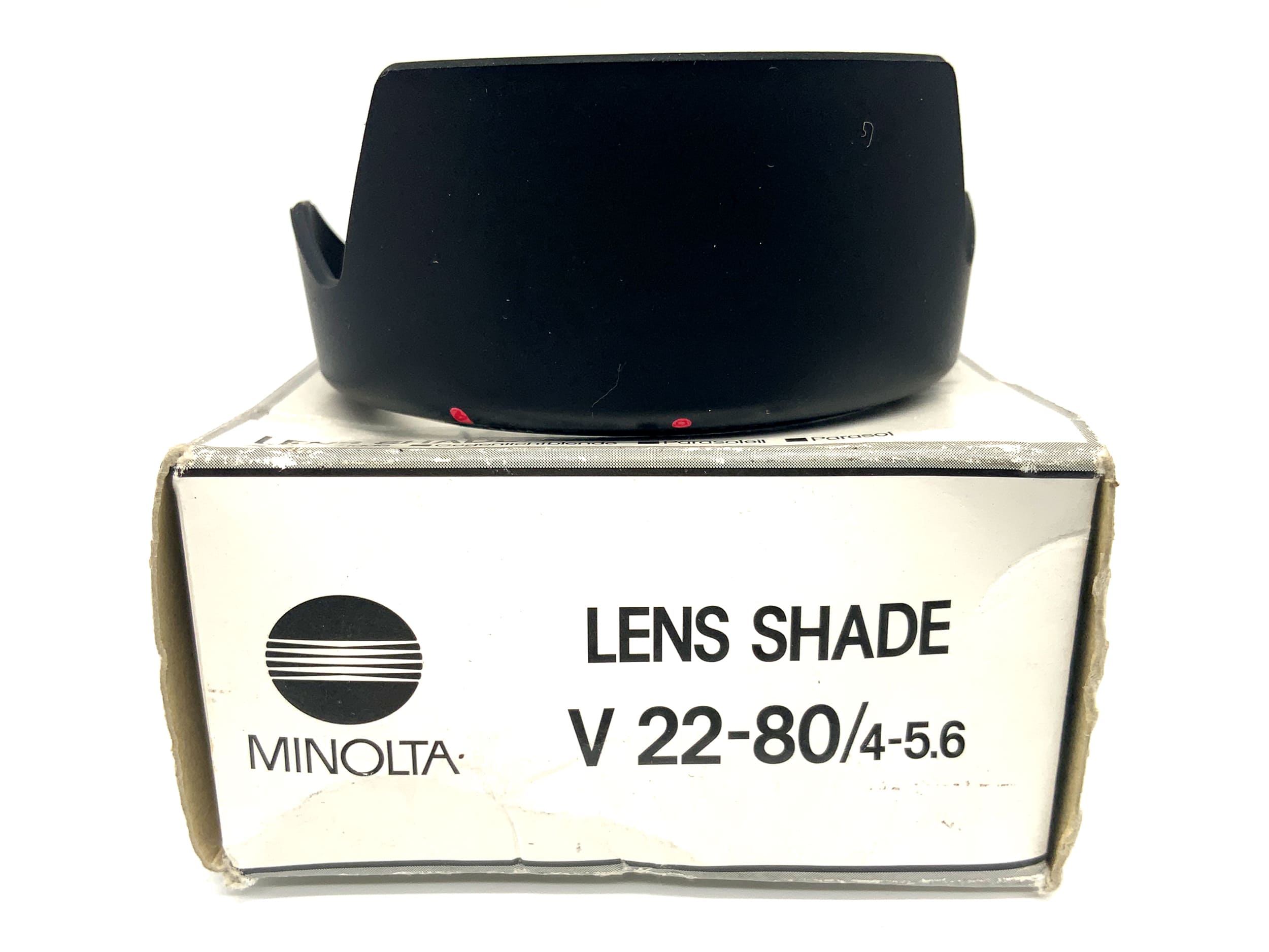 Minolta V 22-80 / 4-5.6 Gegenlichtblende in OVP lenshood Sonnenblende