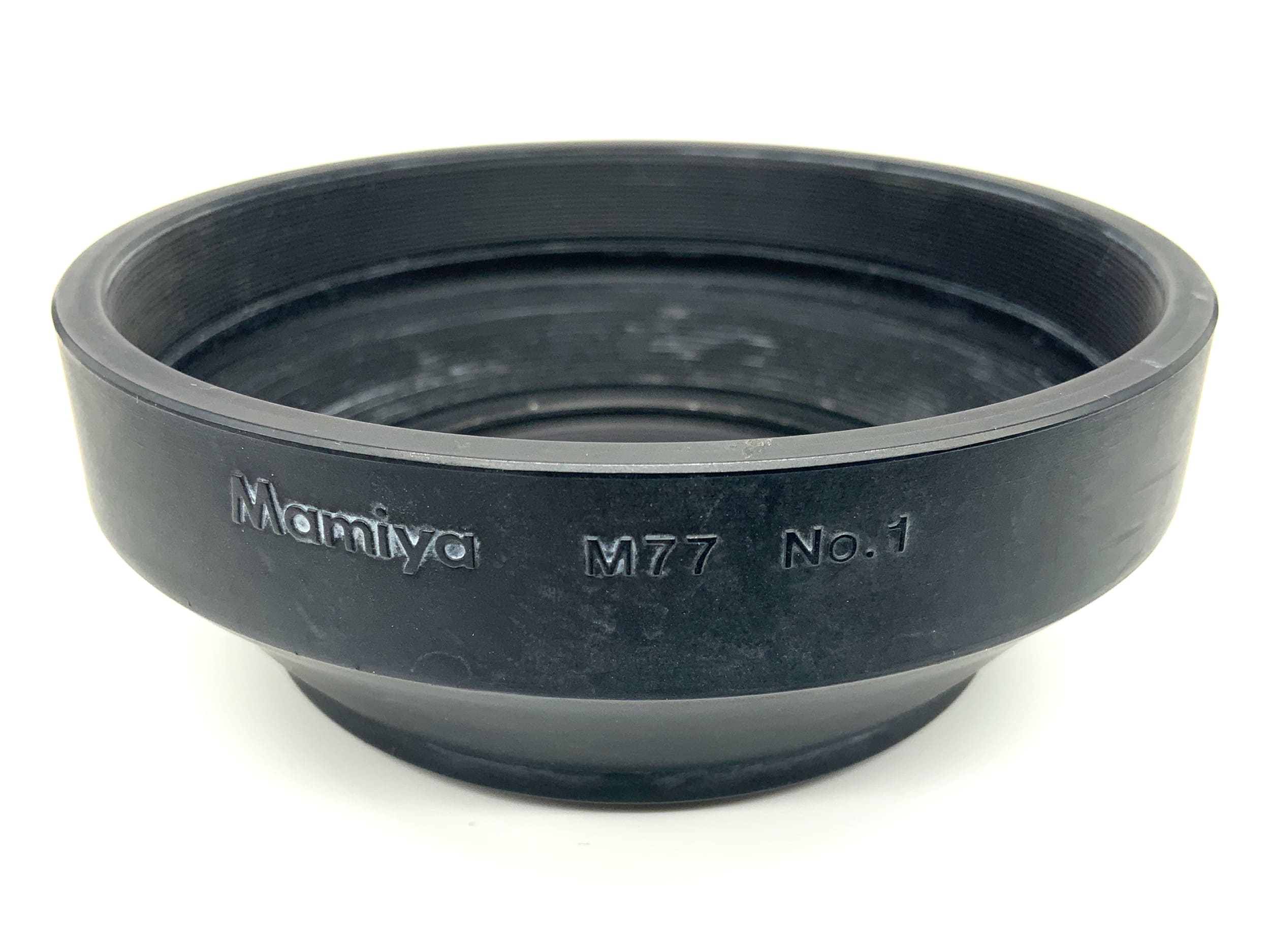 Mamiya No.1 Gegenlichtblende M77 Gummi 77mm lenshood Sonnenblende