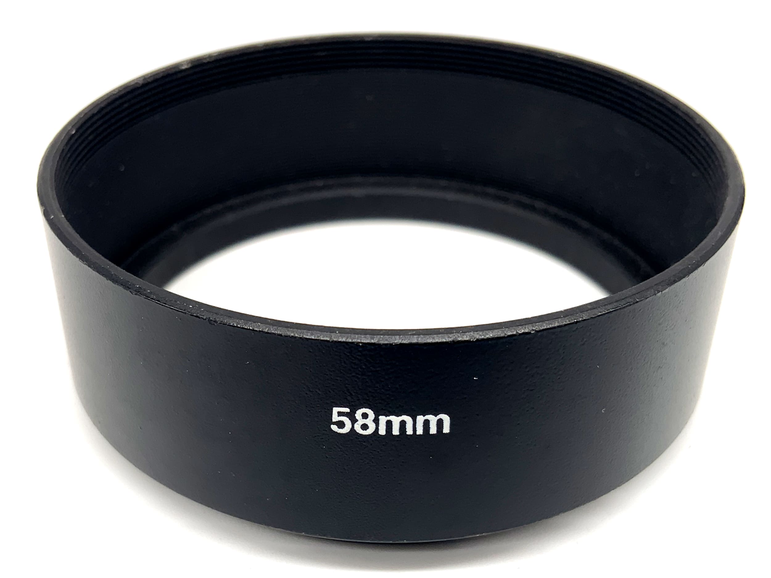58mm Gegenlichtblende Metall Alu schwarz lenshood Sonnenblende