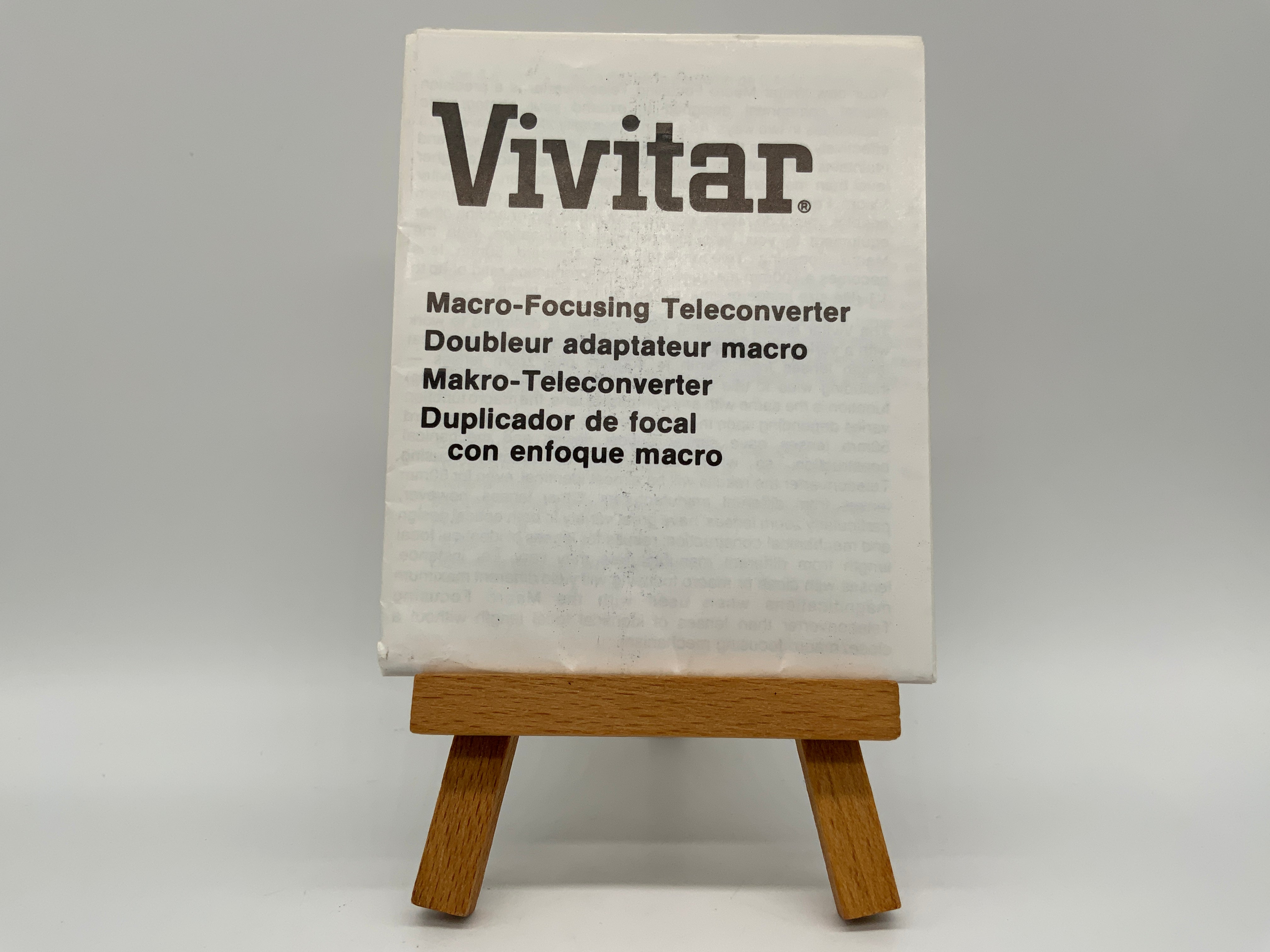 Vivitar Macro-Focusing Teleconverter Bedienungsanleitung Deutsch