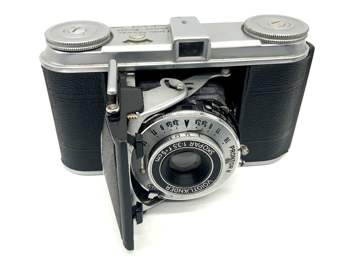 Voigtländer Vito Klappkamera mit Skopar 5cm 1:3.5 Prontor II Analogkamera