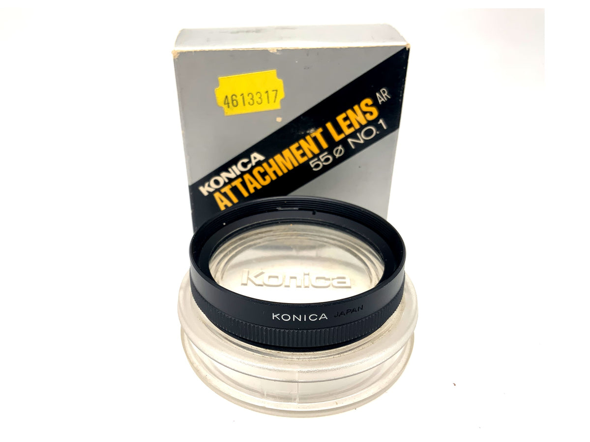 Konica Macrolinse Attachment Lens AR 55 No.1 in OVP Filter 55mm Kreisförmig