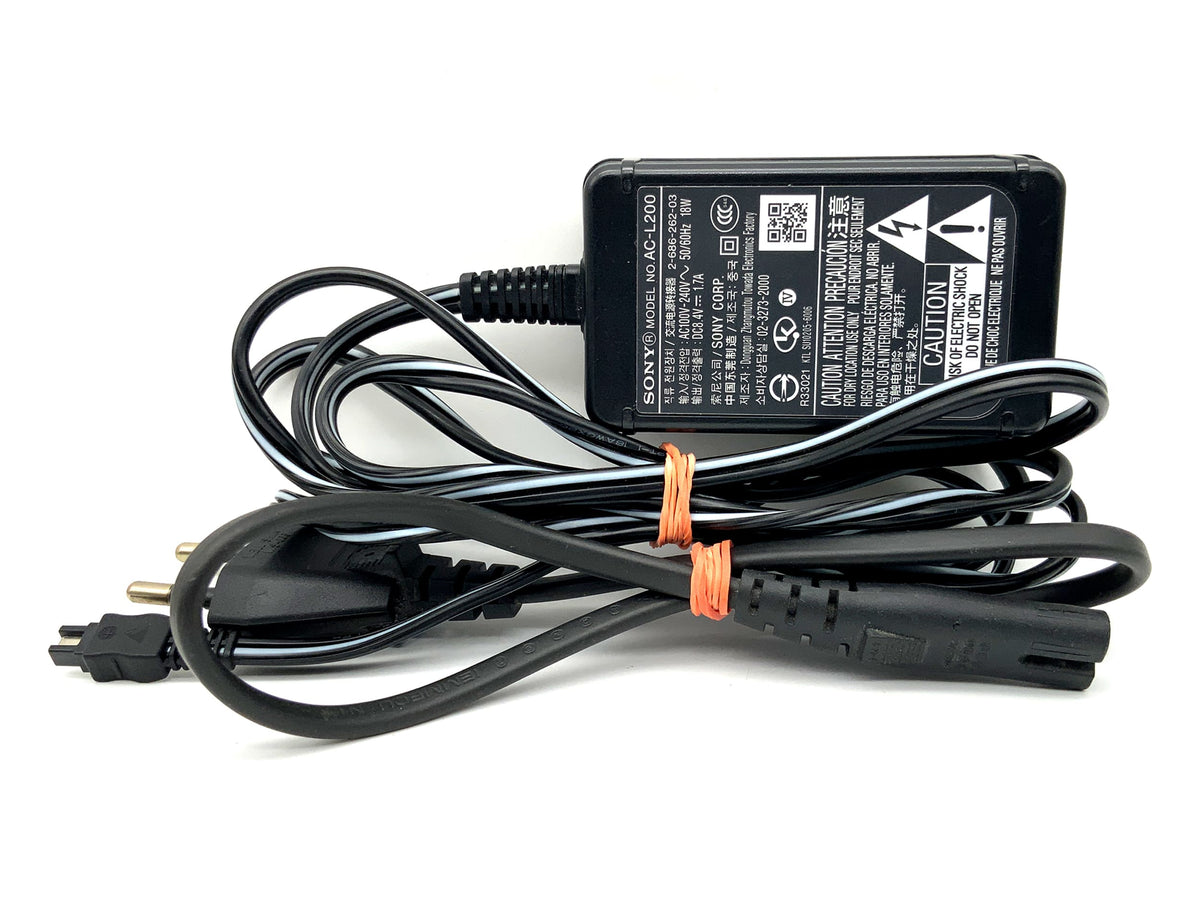 Chargeur de batterie Sony AC-L200, adaptateur secteur