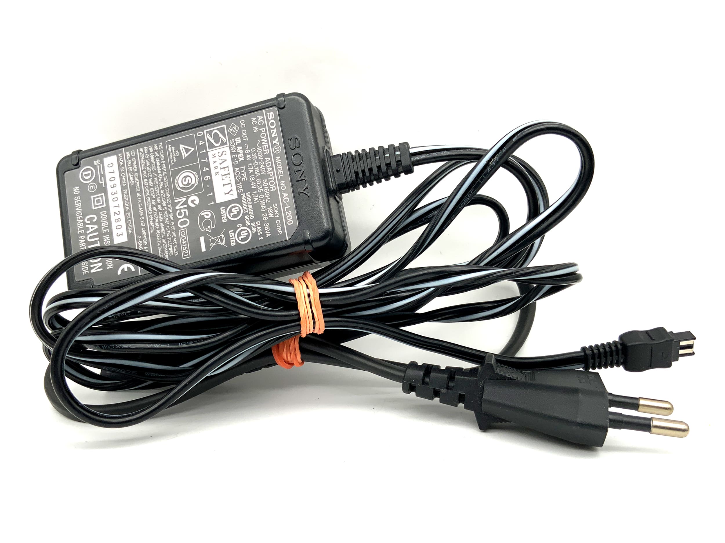 Chargeur de batterie Sony AC-L200, adaptateur secteur