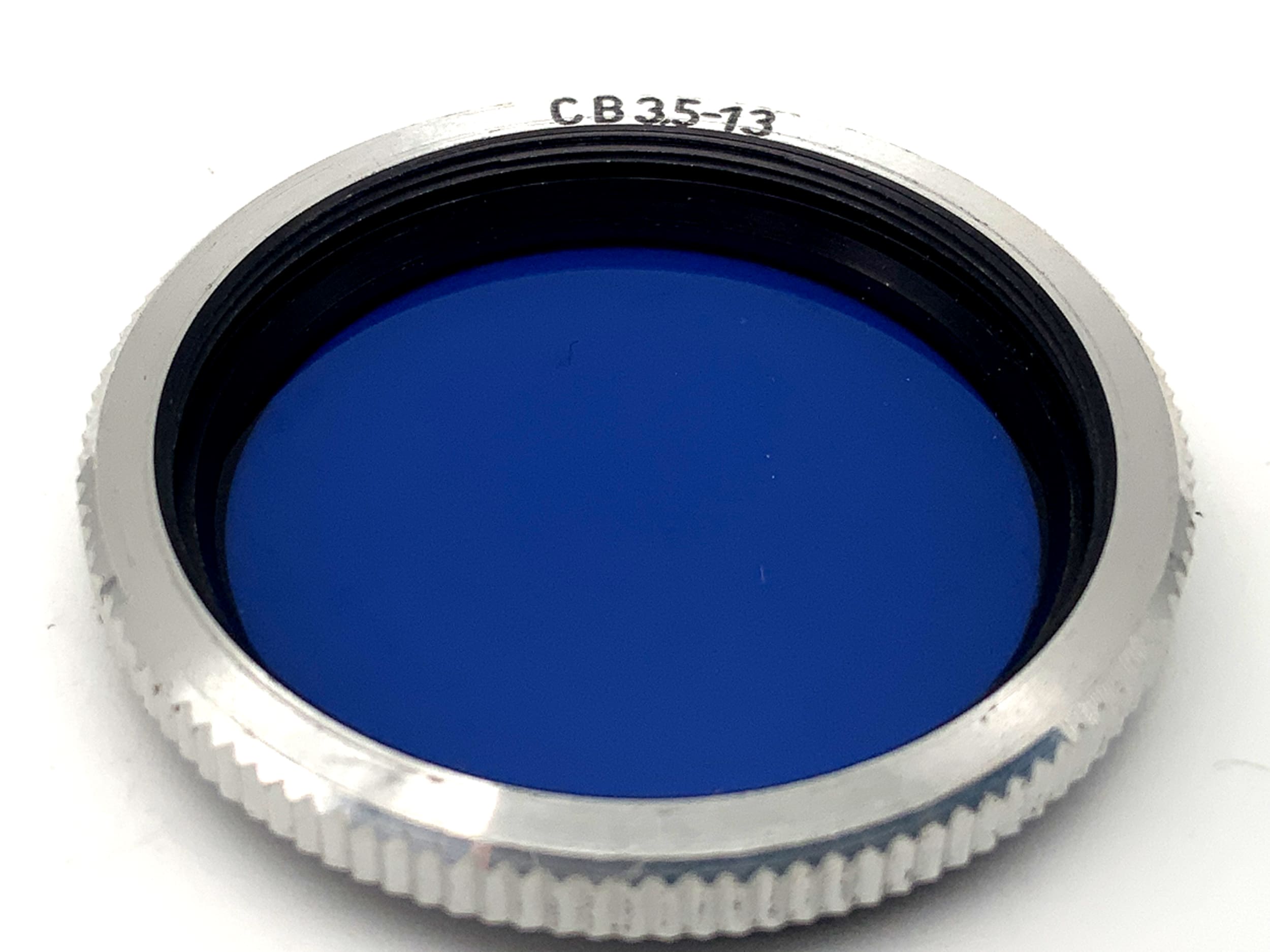 Farbfilter blau/blue CB3.5-13 in Chrom Filter 30,5mm Kreisförmig Filtergewinde