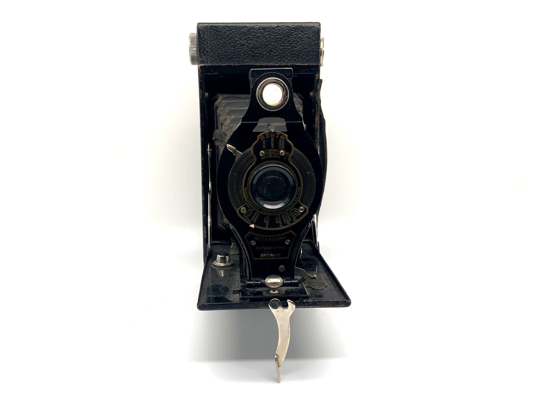 Kodak No. 2A Folding Autographic Brownie mit Bausch & Lomb Rapid Rectilinear