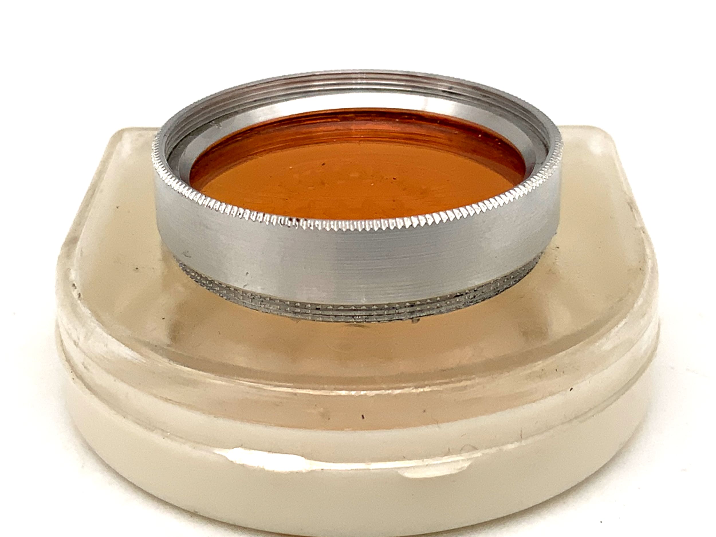 Filtre orange Arnz Jena B6 dans son étui, filetage circulaire de 30,5 mm