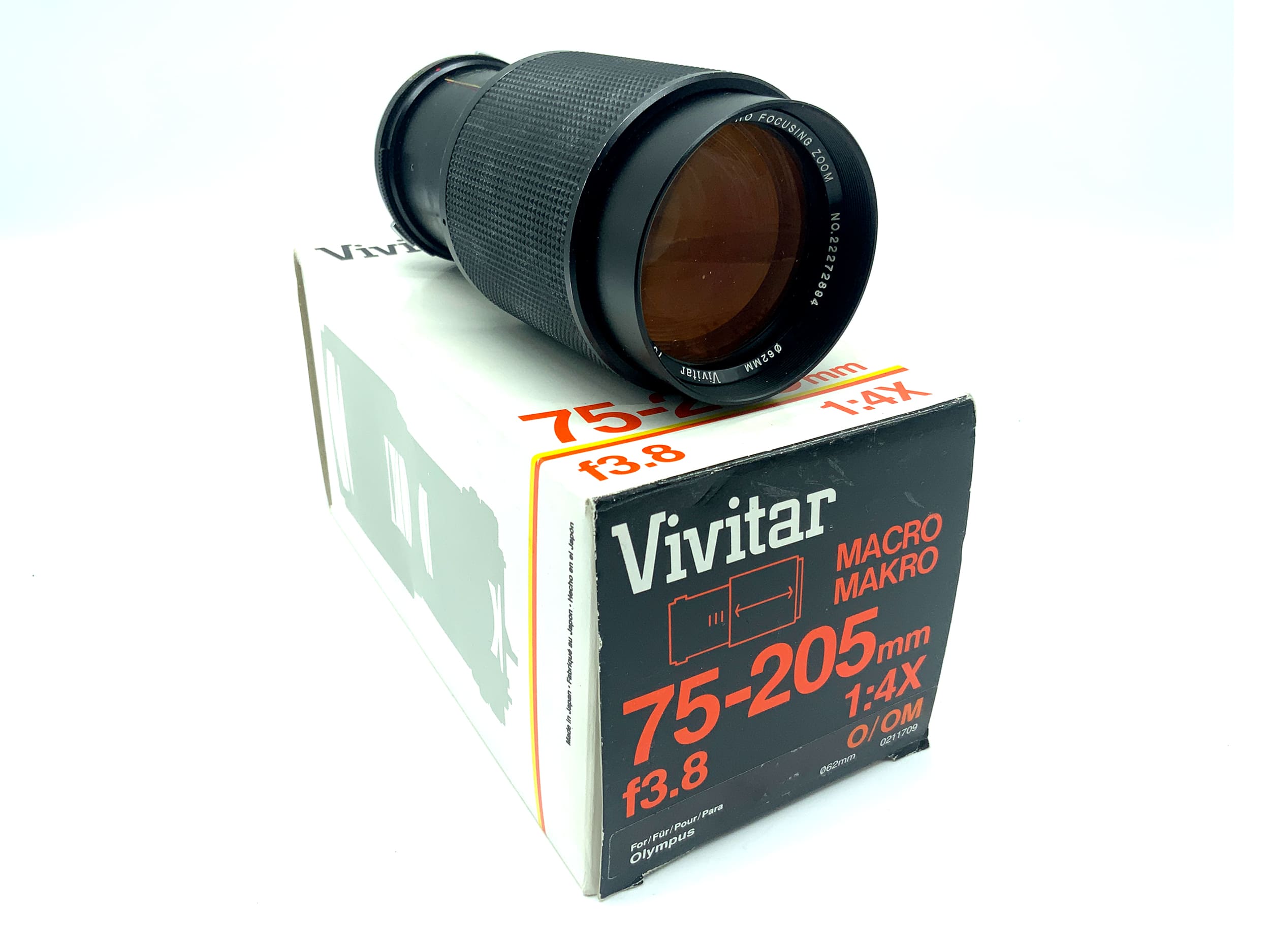 Vivitar Macro Focusing Zoom 75-205mm 1:3.8 Objektiv in OVP (Olympus OM)