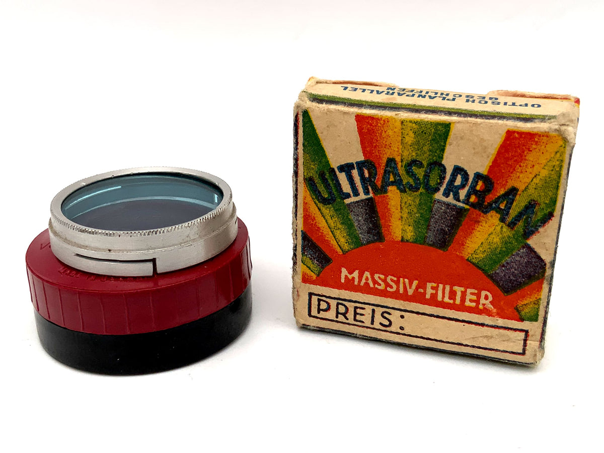 Filtre de couleur Arnz Jena bleu clair 1,5x (801) à enfiler, dans son emballage d'origine, filtre de 25,5 mm