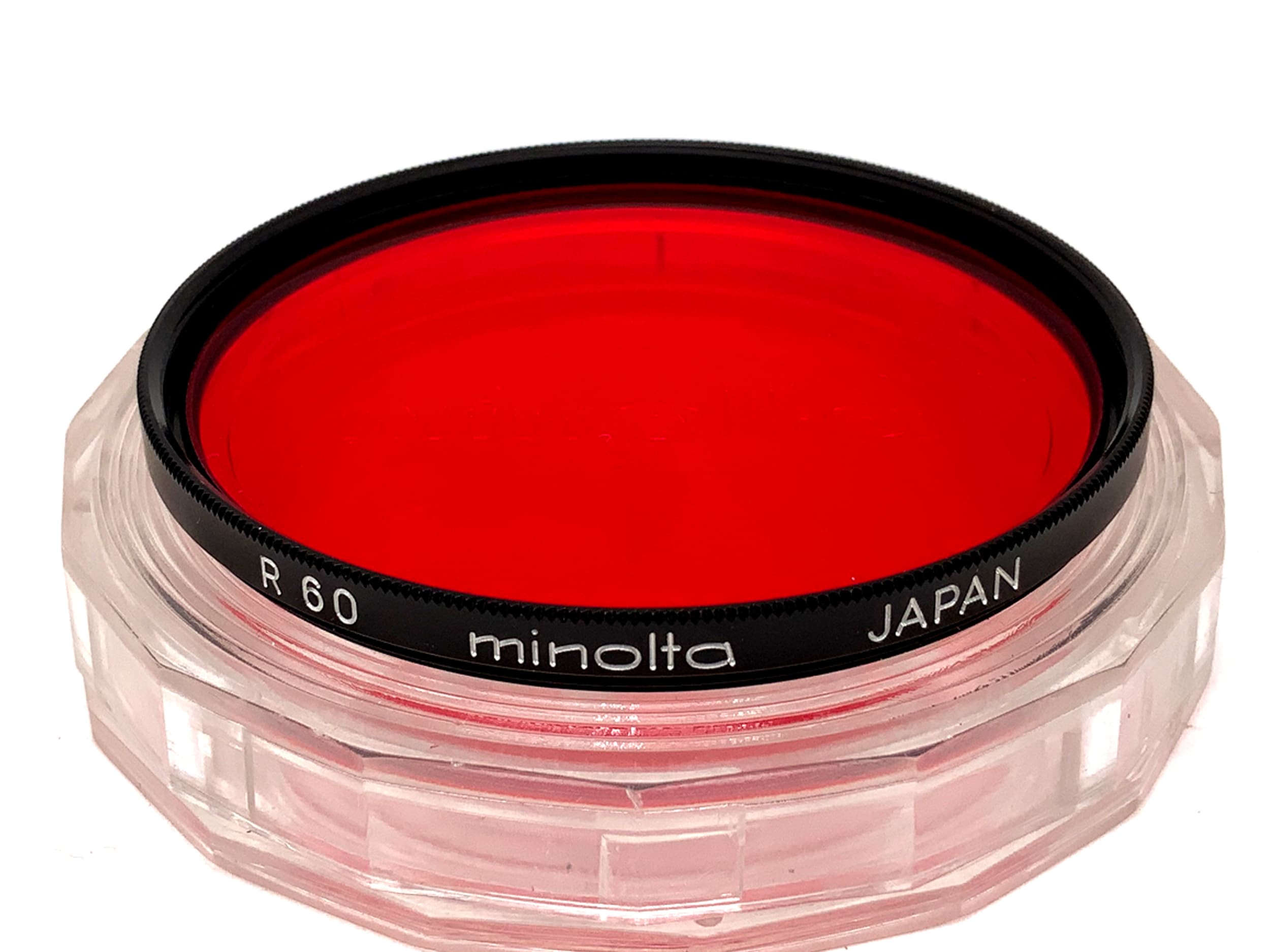Minolta red color filter R 60 in case, 55mm circular filter thread