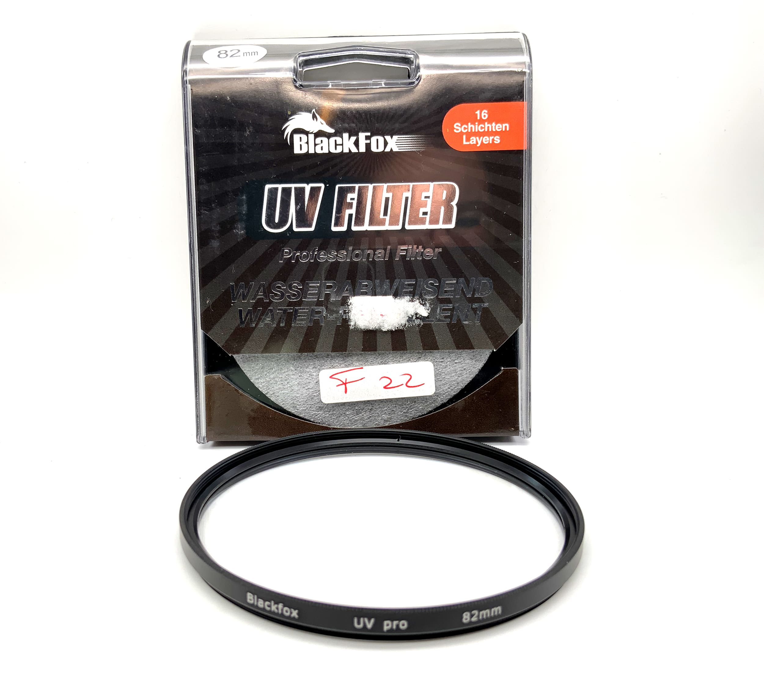 Blackfox UV pro 16-fach beschichtet in OVP Filter 82mm Kreisförmig Filtergewinde