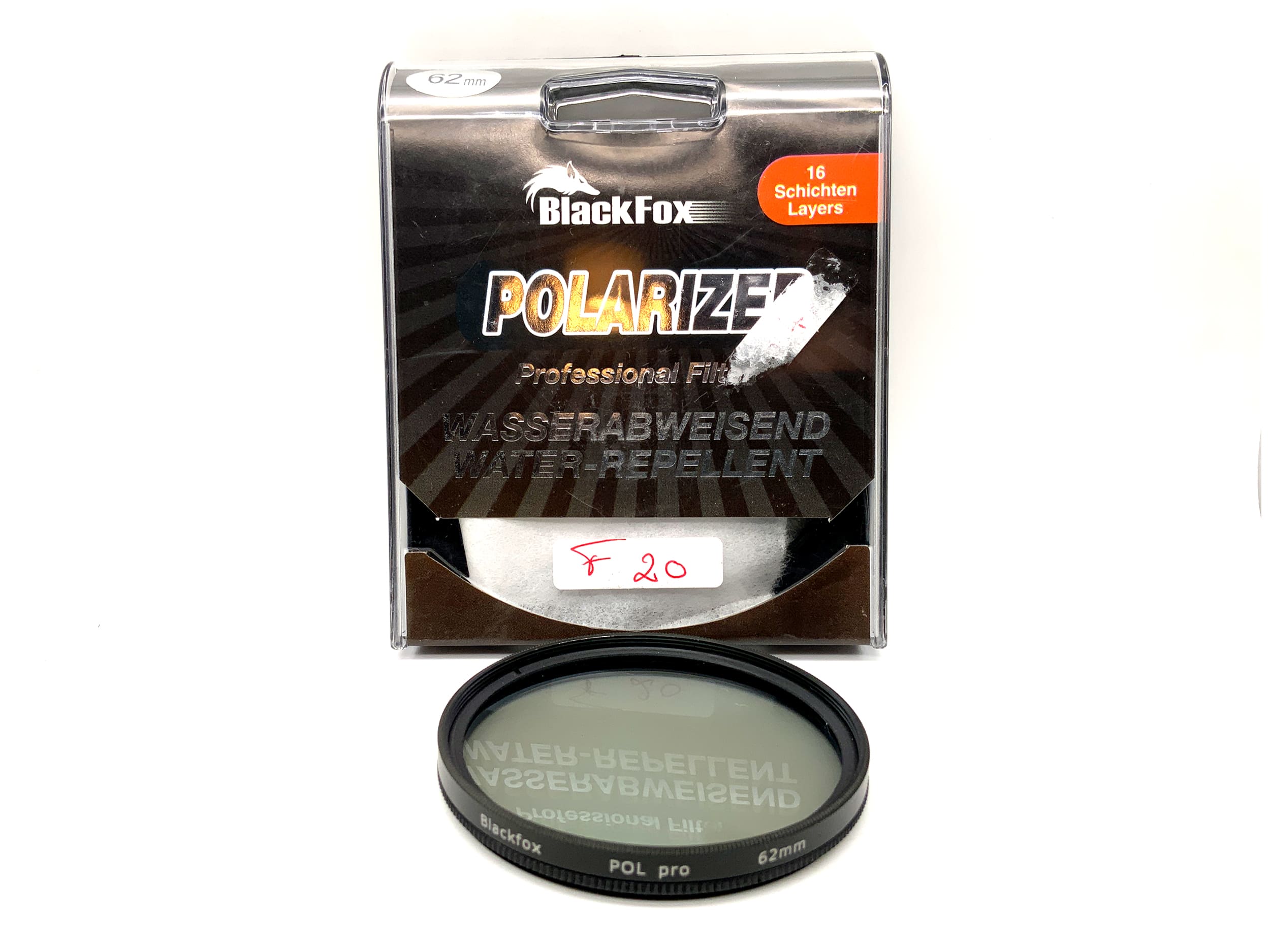 Blackfox Polfilter Pol pro Polarizer 16-fach beschichtet in OVP Filter 62mm
