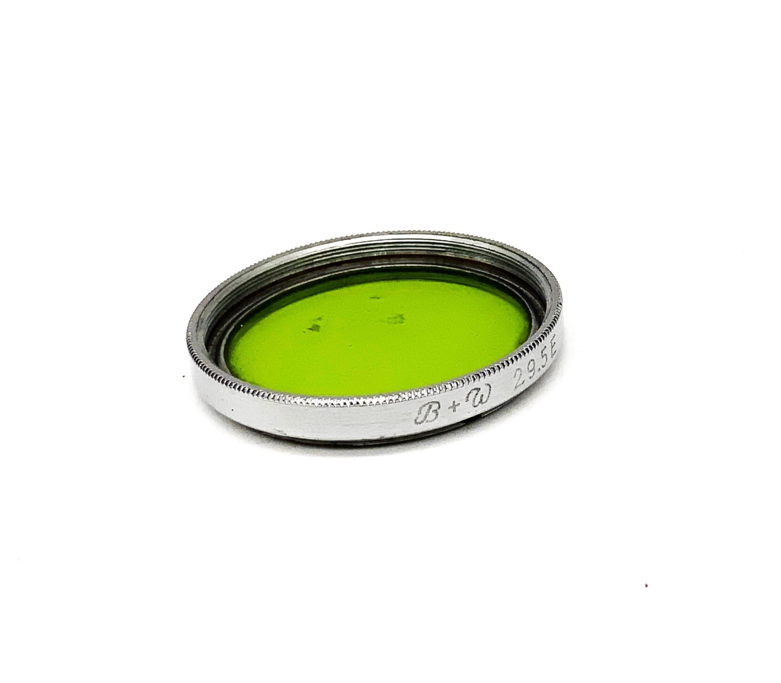 Filtre couleur B+W 29,5E, filtre vert, filetage circulaire 29,5 mm