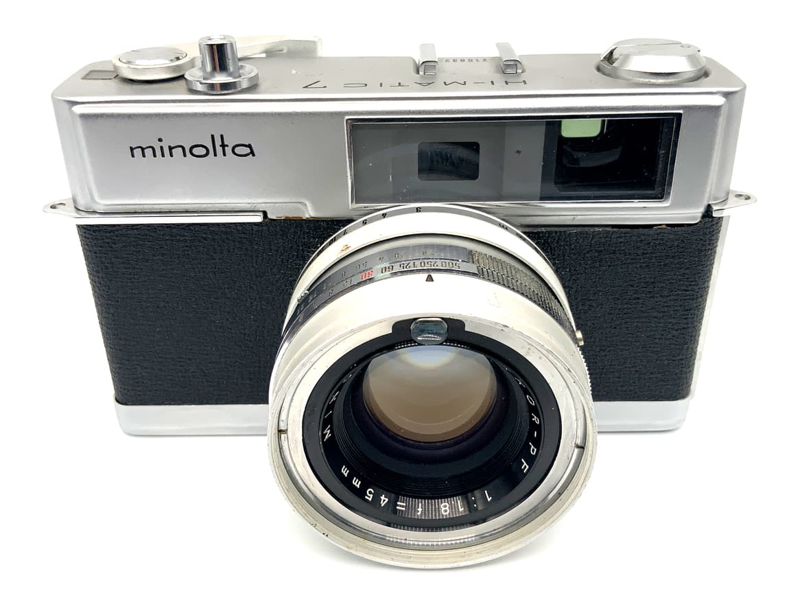 Minolta Hi-Matic 7 Messsucherkamera mit Rokkor-PF 45mm 1:1.8 Analogkamera