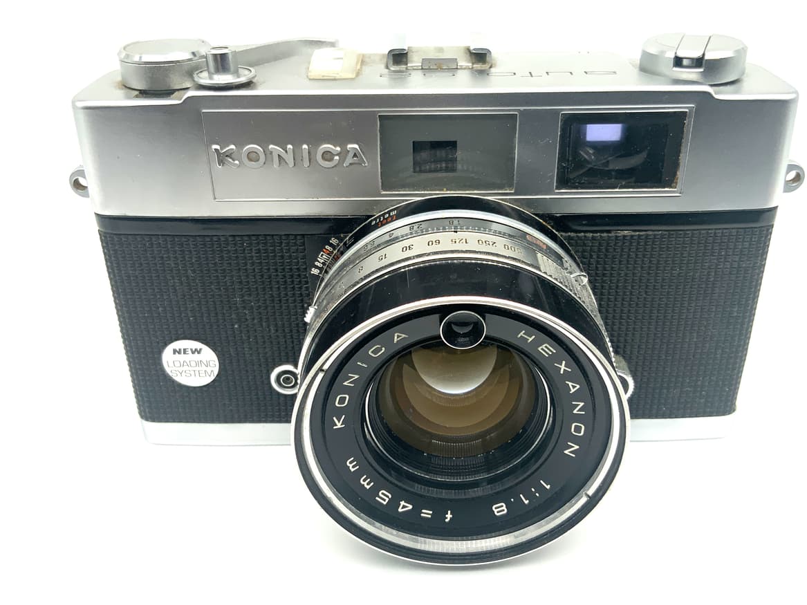 Konica Auto S2 Messsucherkamera mit Hexanon 45mm 1:1.8 Analogkamera
