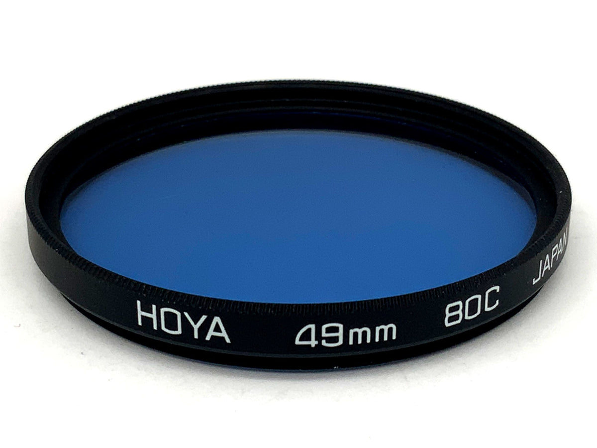 Filtre de couleur Hoya 80C, filtre bleu, filetage circulaire de 49 mm