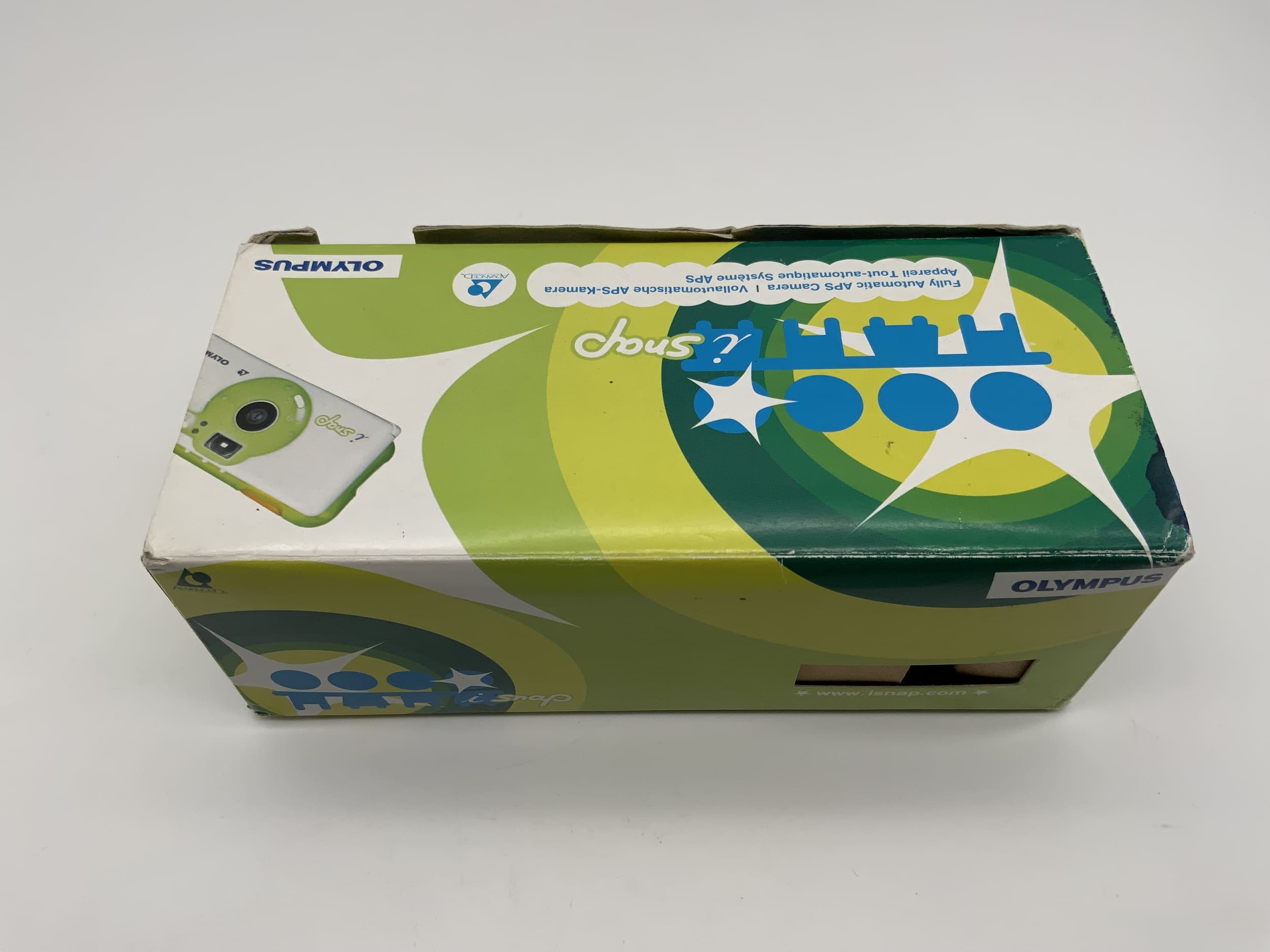 Appareil photo compact Olympus i snap Point&amp;Shoot APS vert, emballage d'origine sans batterie