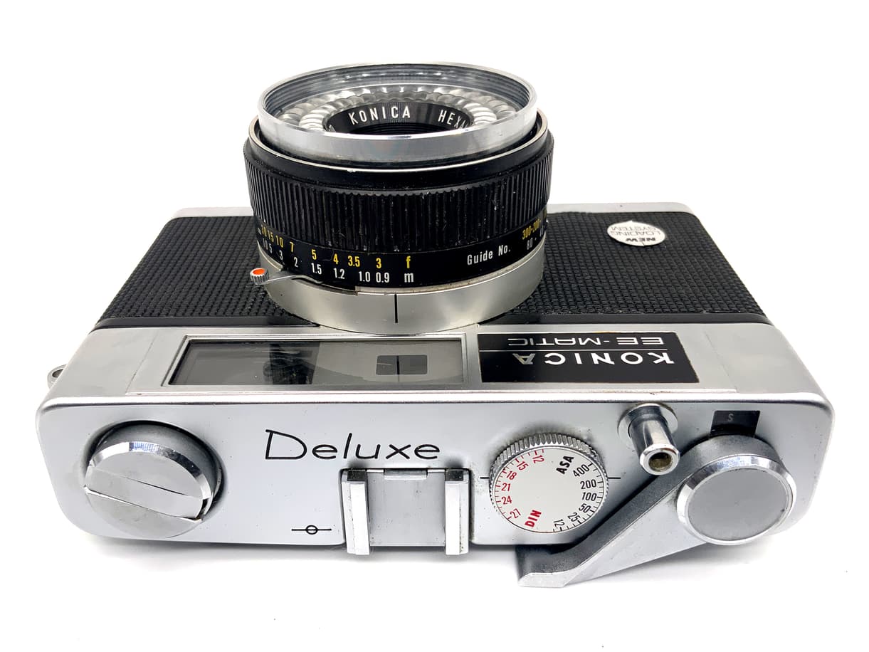 Konica EE-Matic Deluxe Messsucherkamera mit Hexanon 40mm 1:2.8 Analogkamera