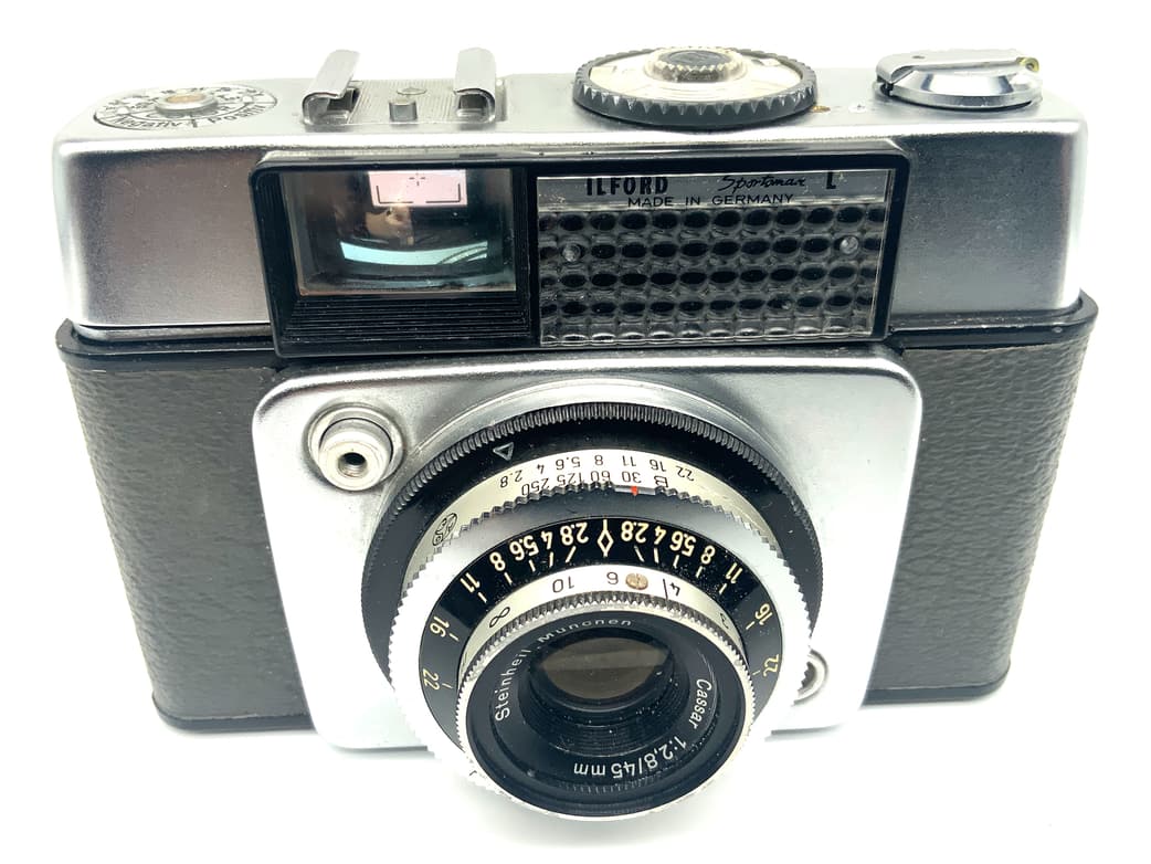 Ilford Sportsman L Sucherkamera mit Steinheil München Cassar 45mm 1:2.8