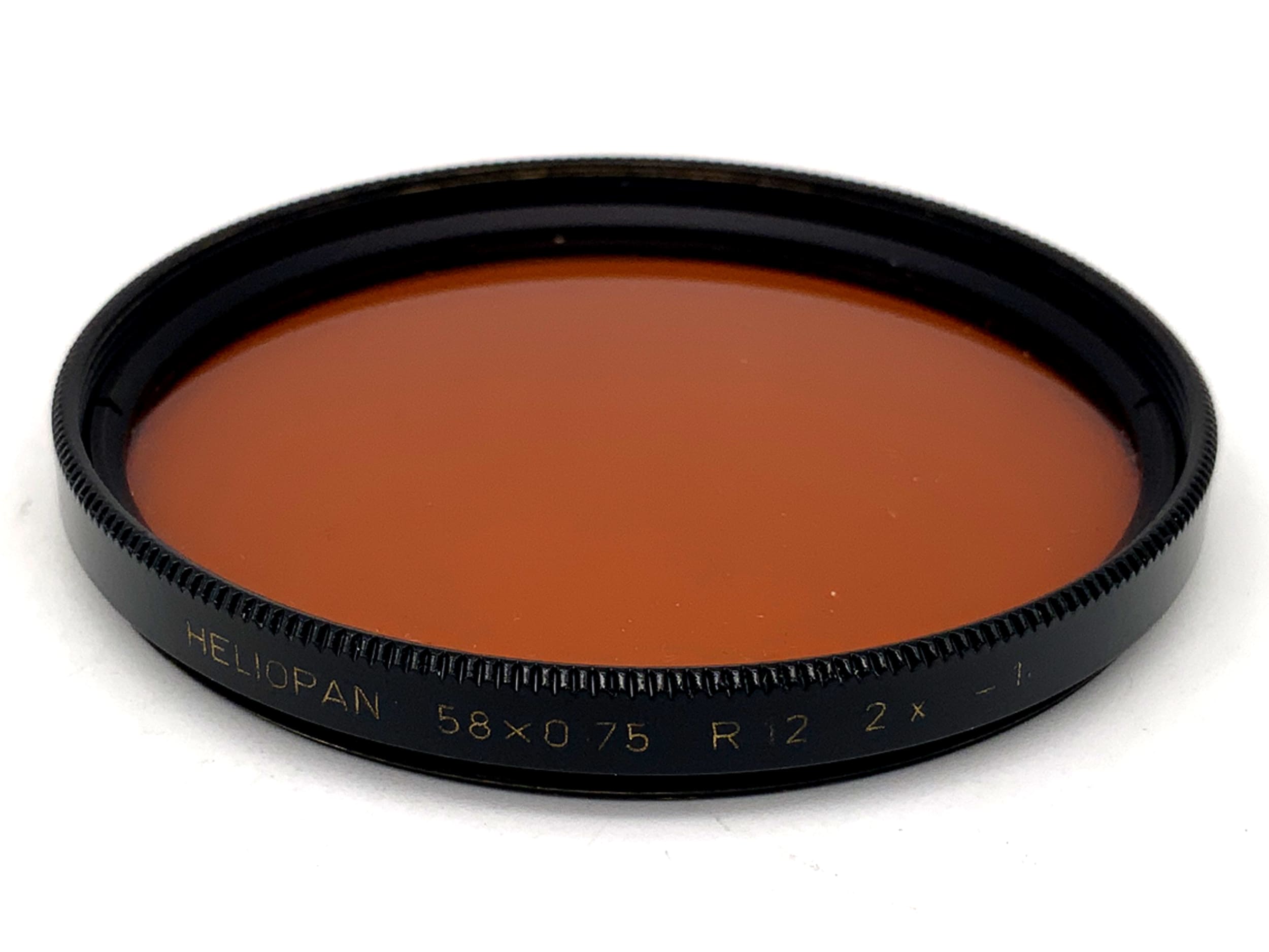 Heliopan color filter 58x0.75 R12 2x -1 red filter 58mm circular