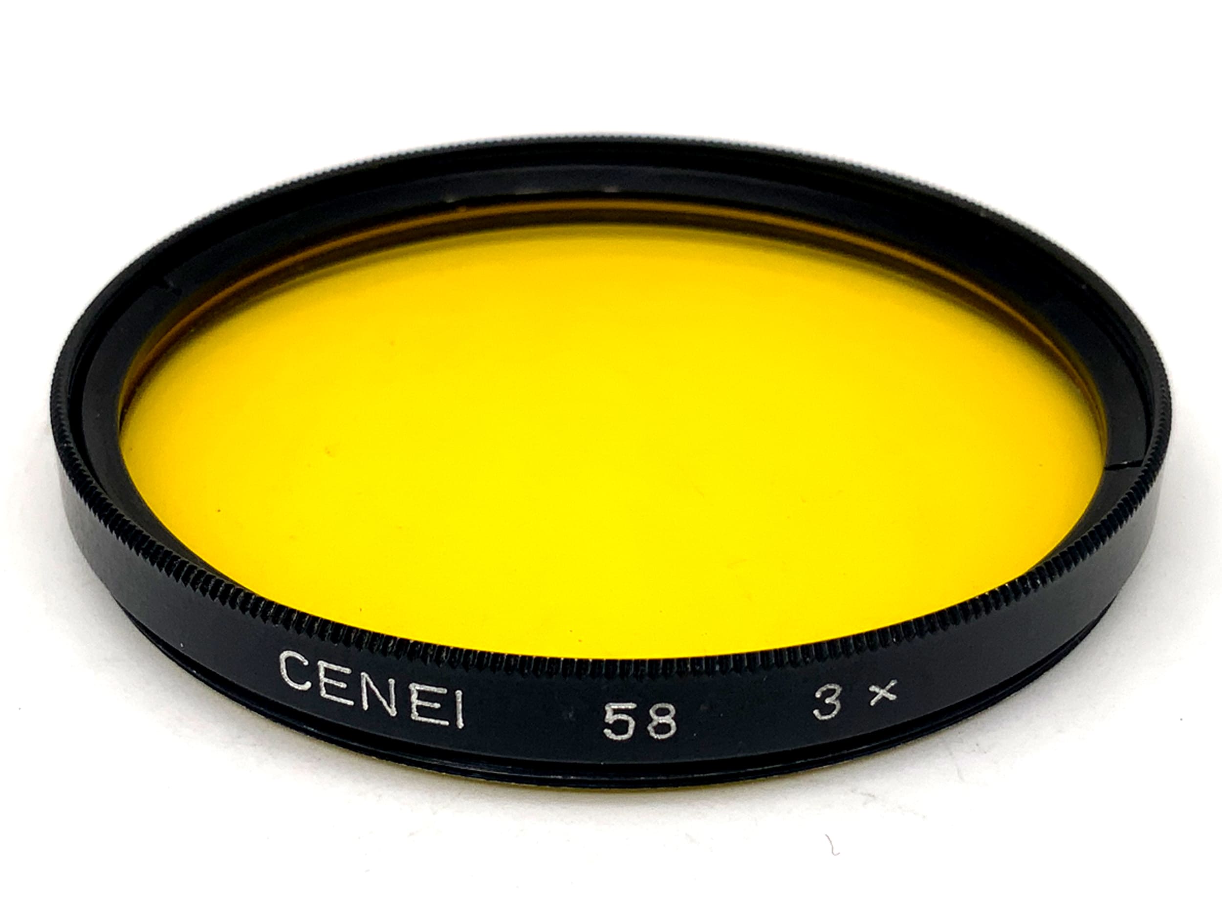Cenei yellow color filters, 3x filters, 58mm circular filter thread