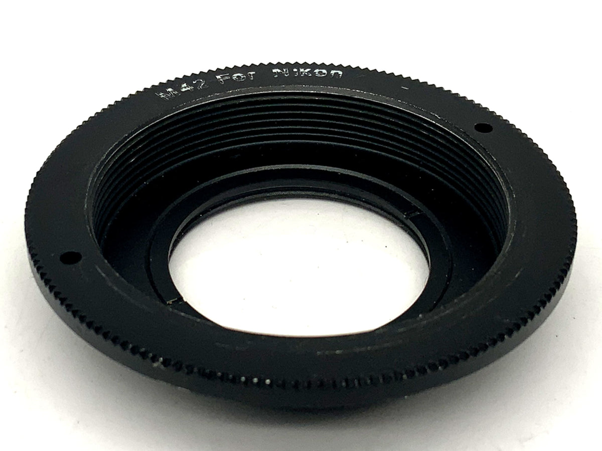 Adaptateur d'objectif avec lentille de mise au point à l'infini, convertisseur de monture d'objectif (M42 -> Nikon F)