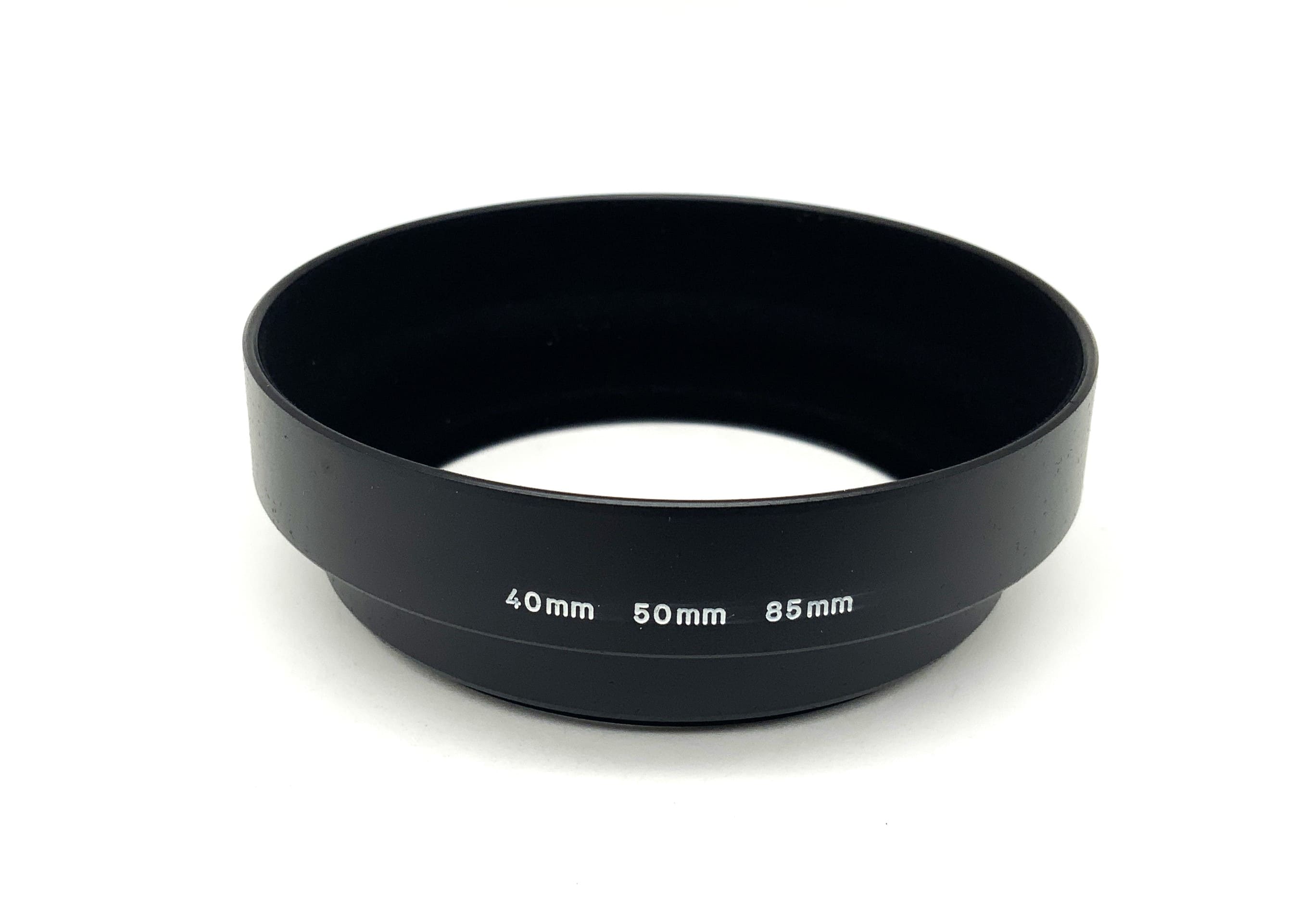 Pare-soleil Konica 40 mm, 50 mm et 85 mm en métal, dans son emballage d'origine