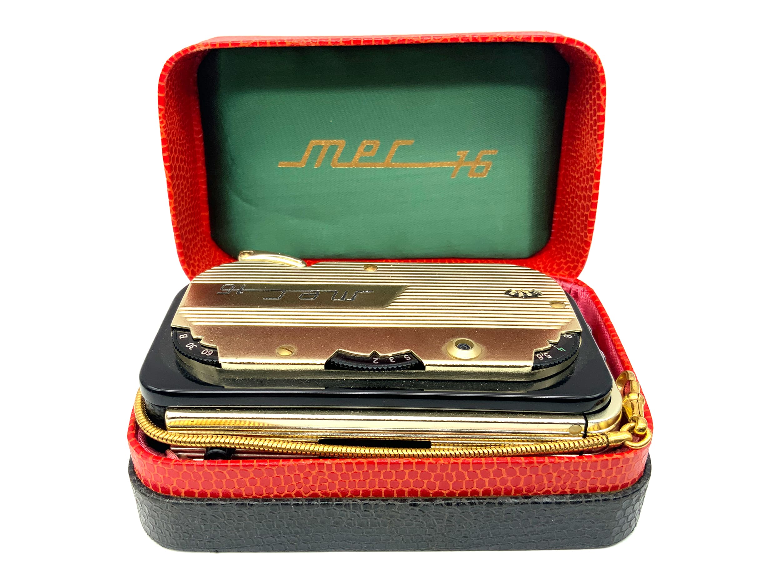 Appareil photo miniature Feinwerktechnik MEC 16 Gold avec objectif couleur 20 mm 1:2.8