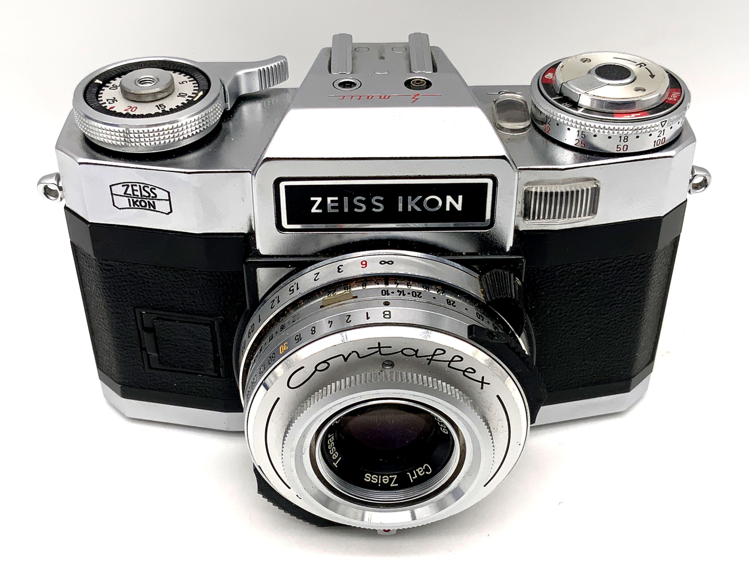 Zeiss Ikon Contaflex 35mm SLR Tessar 2.8/50 Synchro-Compur-X !Défaut de fabrication ! Boîtier