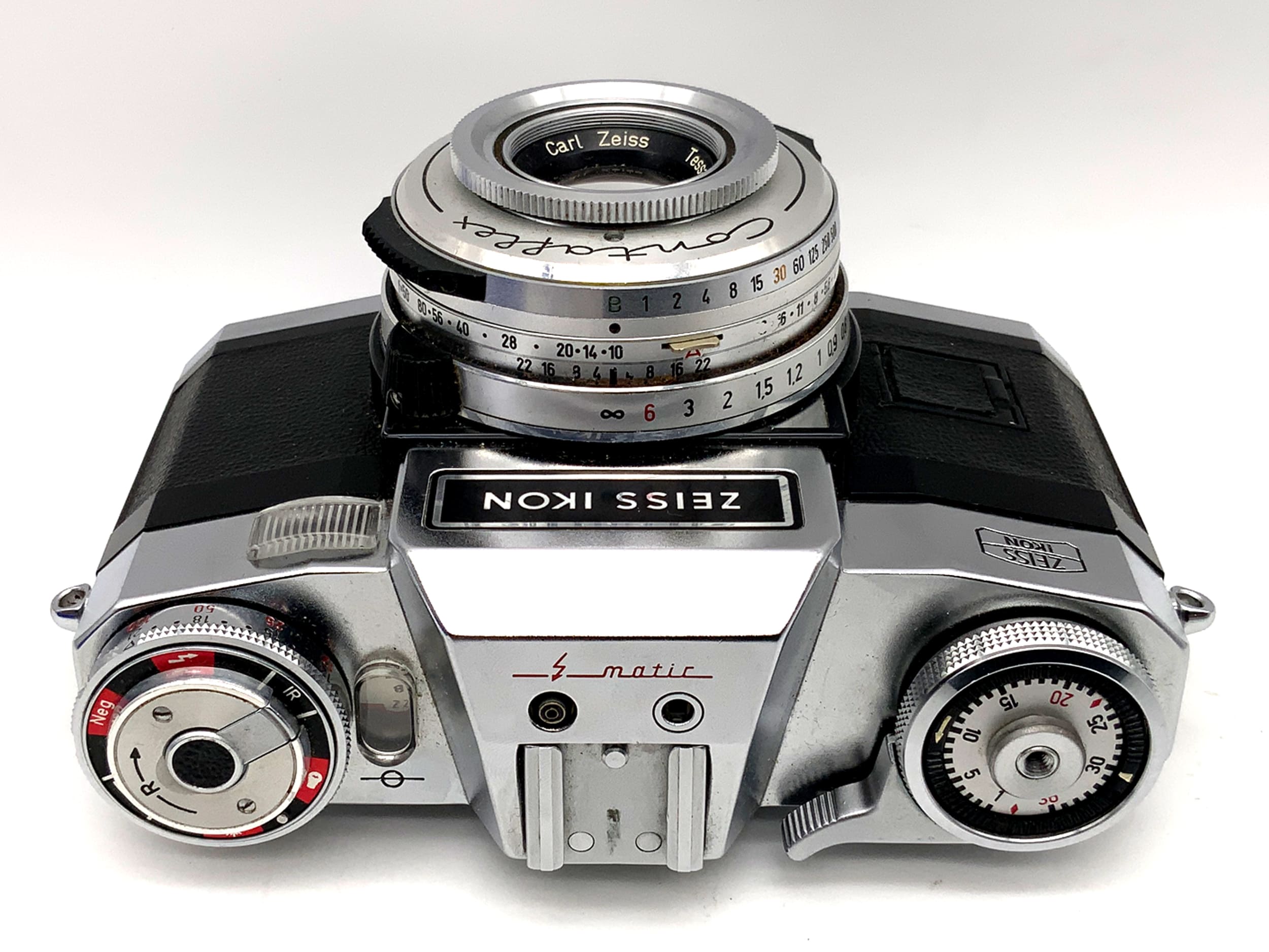 Zeiss Ikon Contaflex 35mm SLR Tessar 2.8/50 Synchro-Compur-X !Défaut de fabrication ! Boîtier