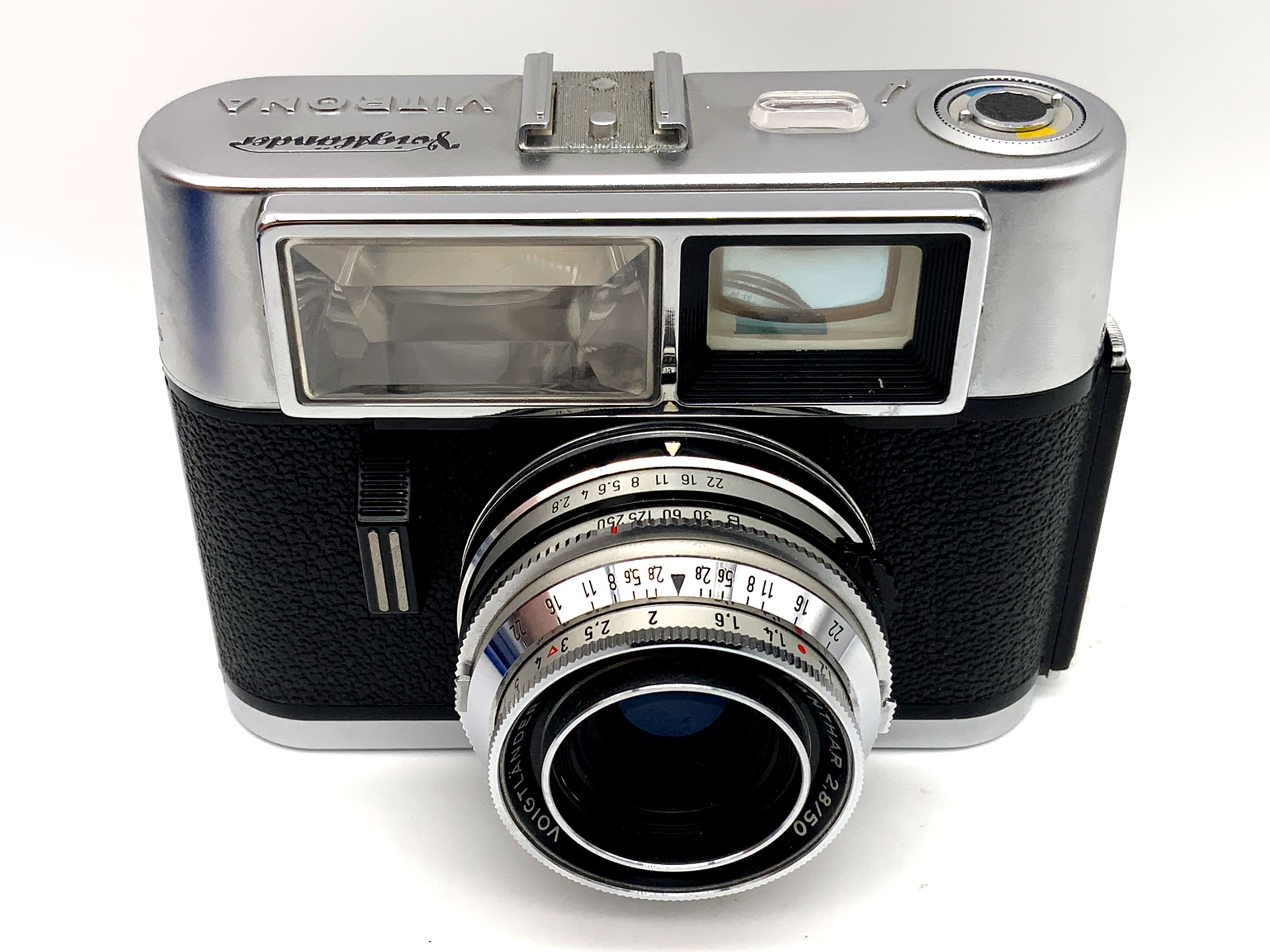 Caméra à viseur Voigtländer Vitrona avec caméra analogique Lanthar 2.8/50 Prontor 250