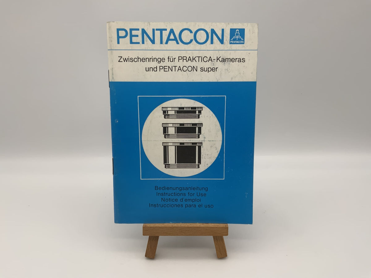 Manuel d'utilisation des bagues d'extension Pentacon pour Praktica (allemand)