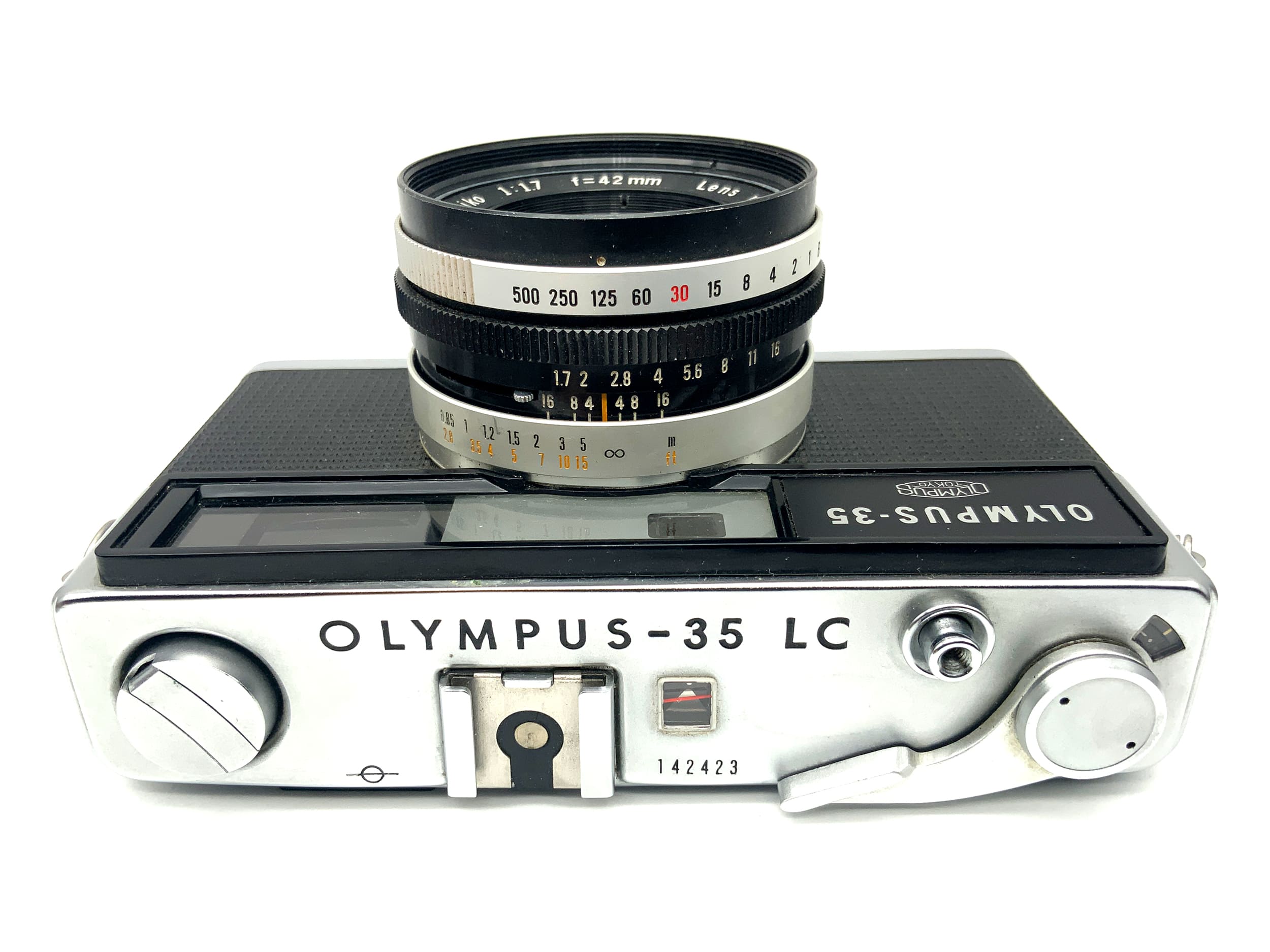 Appareil photo télémétrique Olympus 35 LC avec objectif G.Zuiko 42 mm f/1.7 ! Produit défectueux !