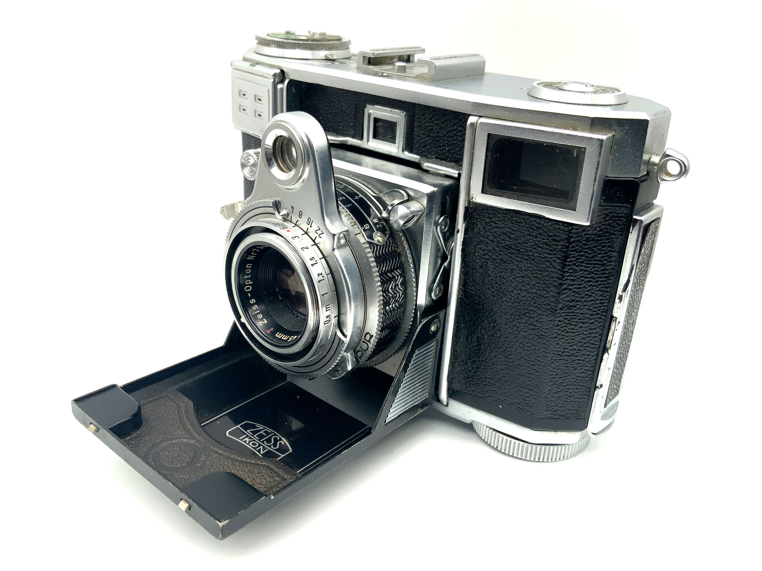Appareil photo pliant Zeiss Ikon Contessa avec objectif Tessar 45 mm 1:2.8 rouge T !Beli défectueux !