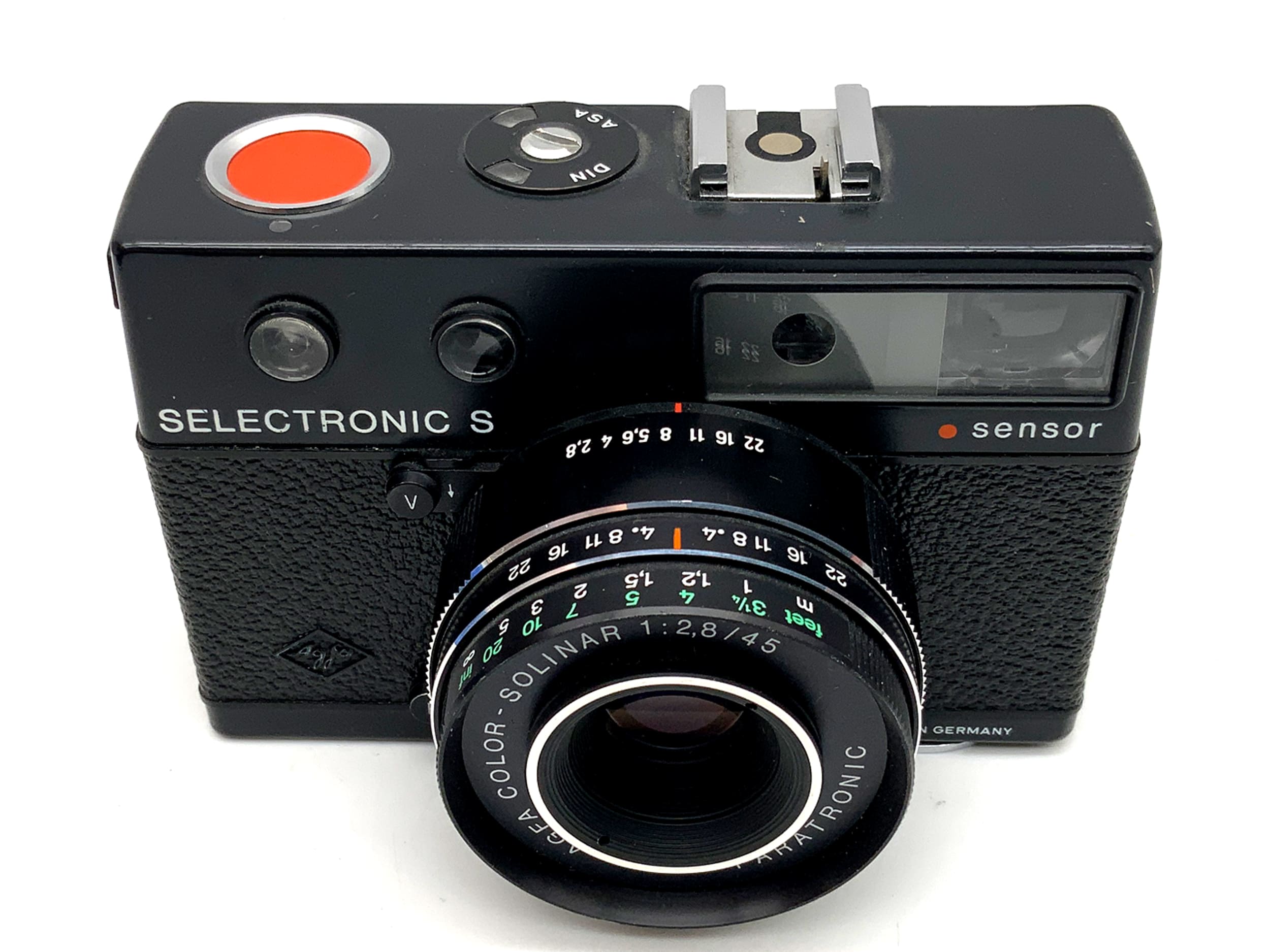 Appareil photo télémétrique Agfa Selectronic S avec capteur Color Solinar 1:2.8/45 Paratronic