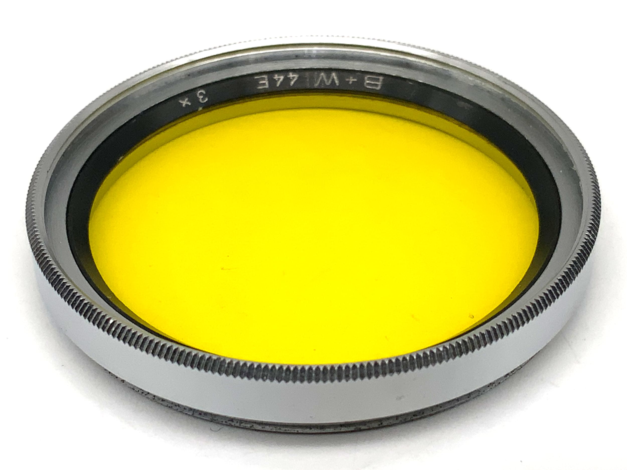 B+W 44E color filters, 3x yellow in silver, 44mm filter thread