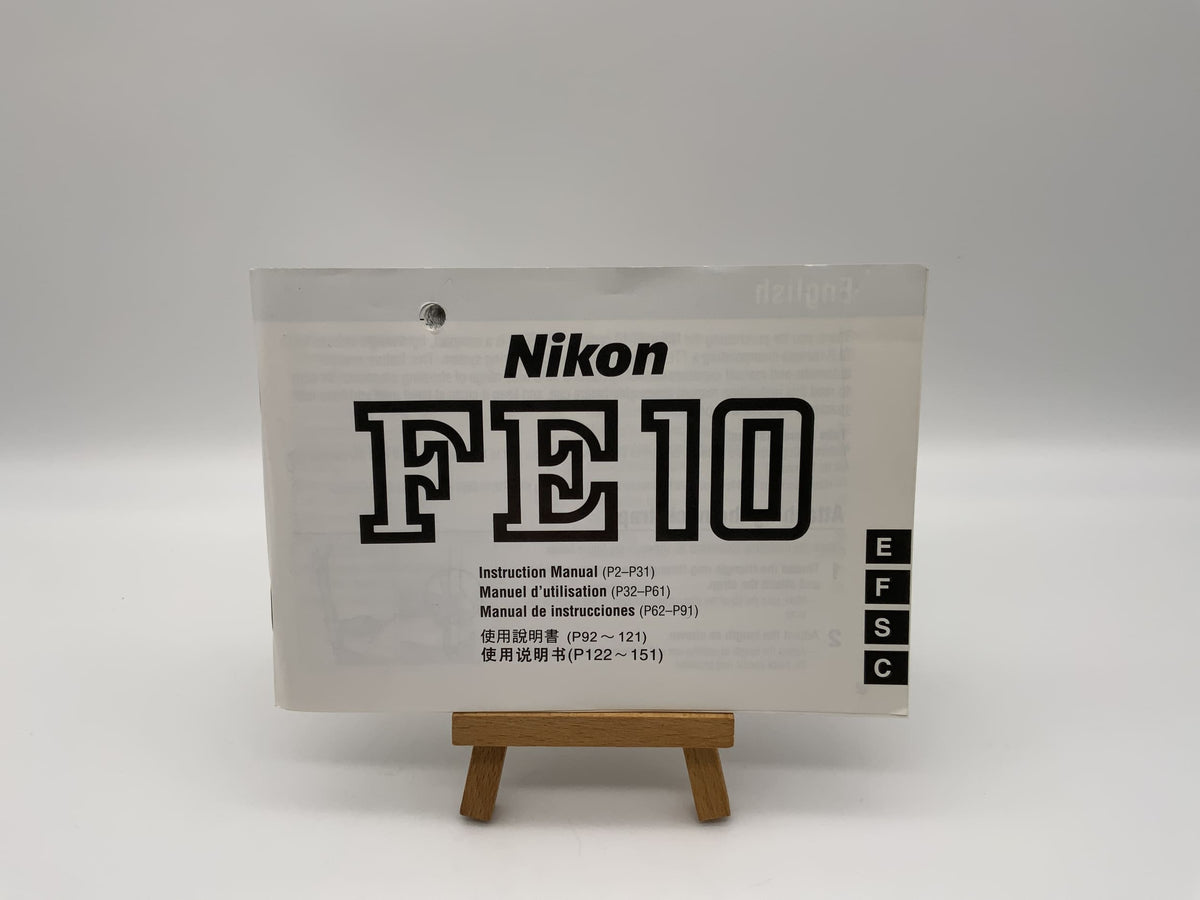 Manuel d'utilisation du Nikon FE10 (anglais)