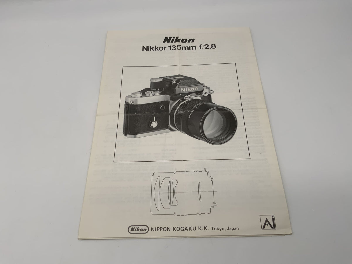 Manuel d'utilisation de l'objectif Nikon Nikkor 135mm f/2.8 Ai (allemand)