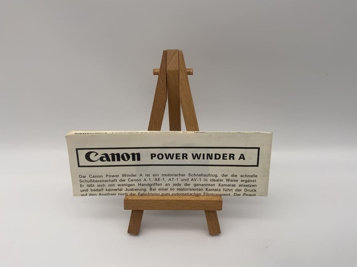 Manuel d'utilisation de l'enrouleur électrique Canon Power Winder A (allemand)